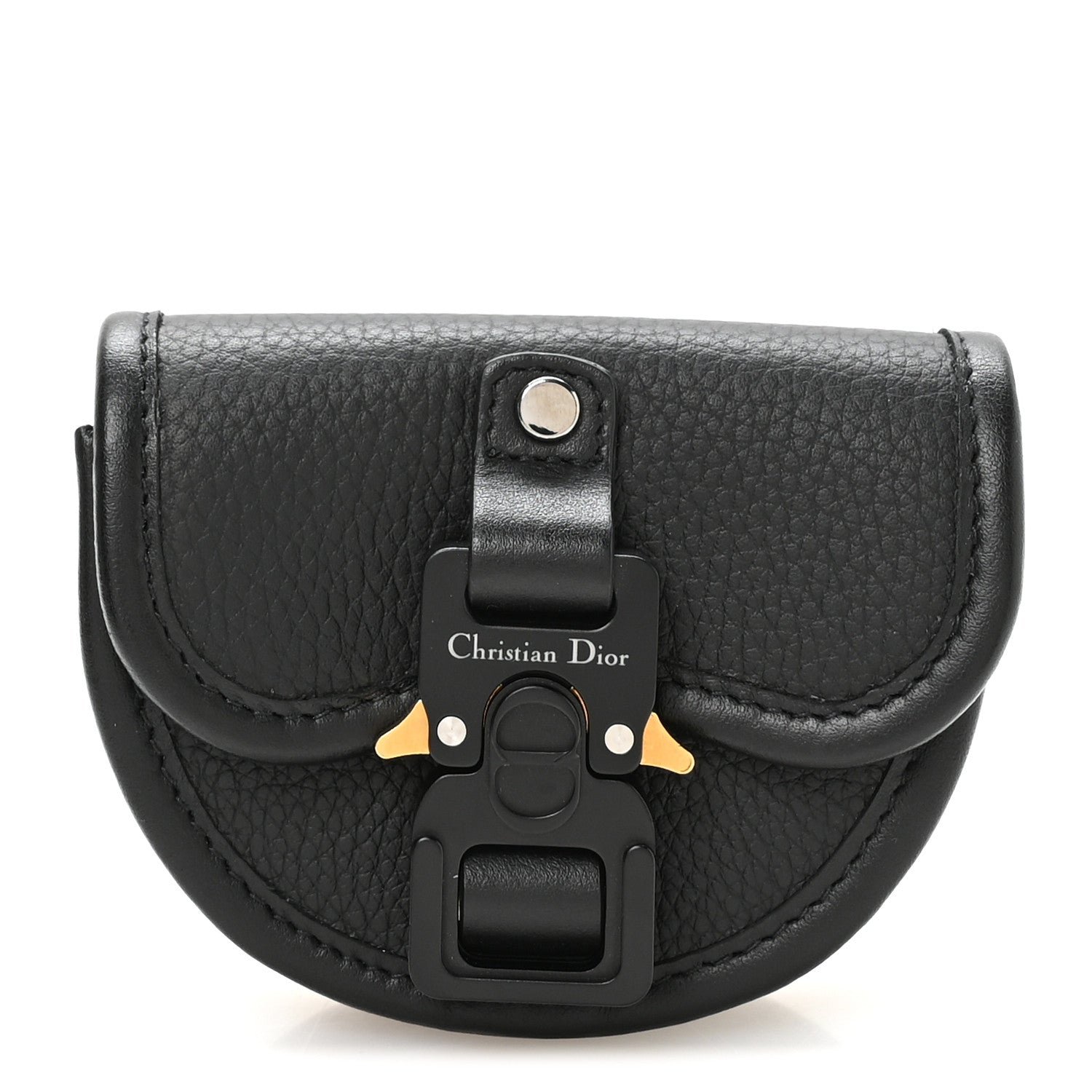 Christian Dior Grained Calfskin Nano Gallop Pouch Black