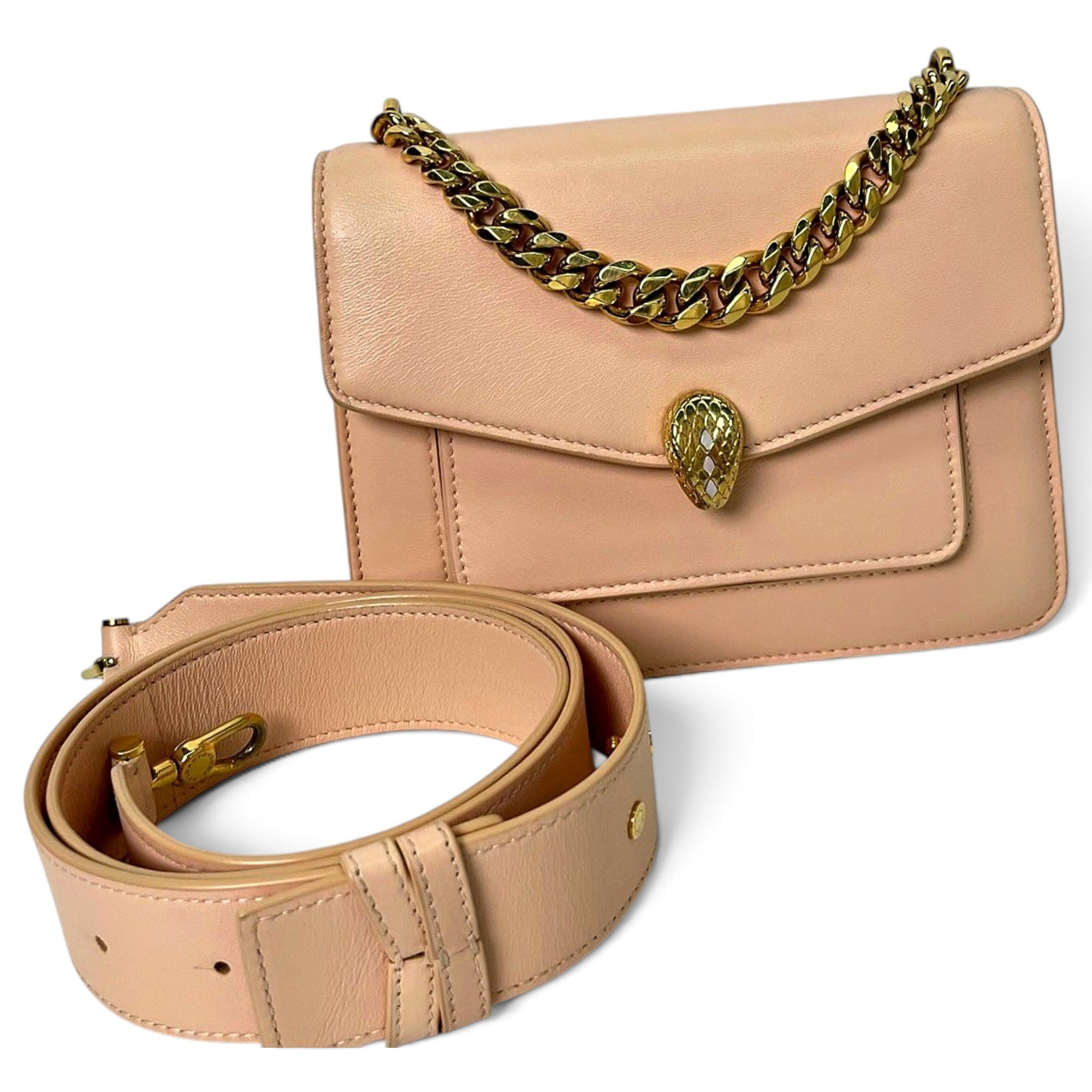 Serpenti leather handbag