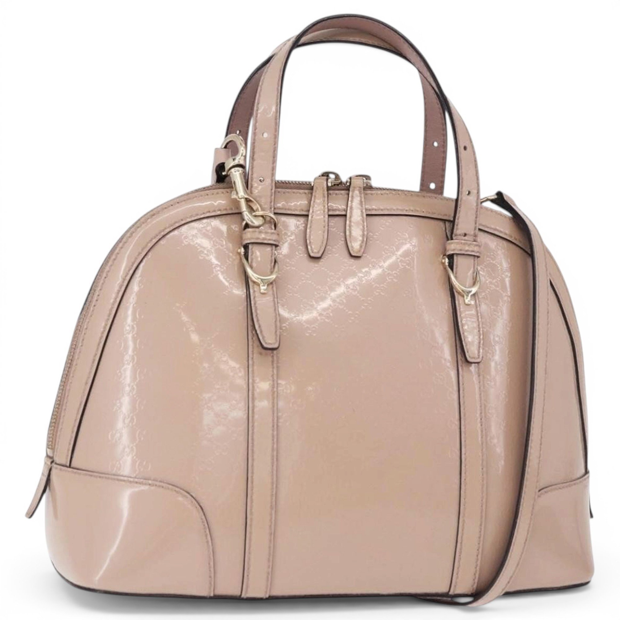 Patent leather handbag