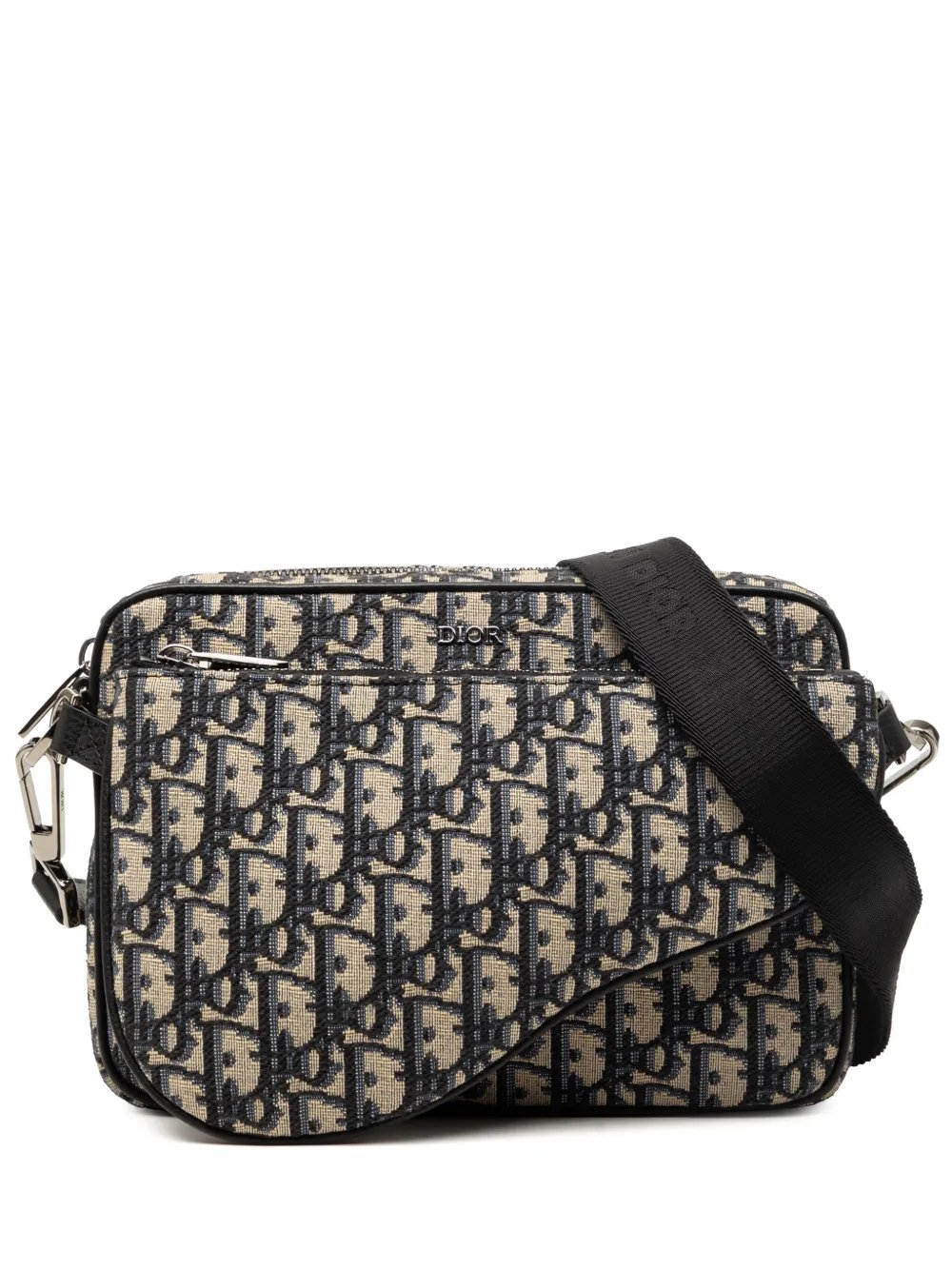 Dior 2023 Oblique Canvas Saddle Triple Pouch crossbody bag
