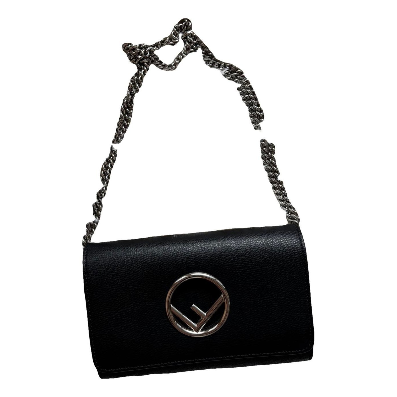 Kan I logo leather clutch bag