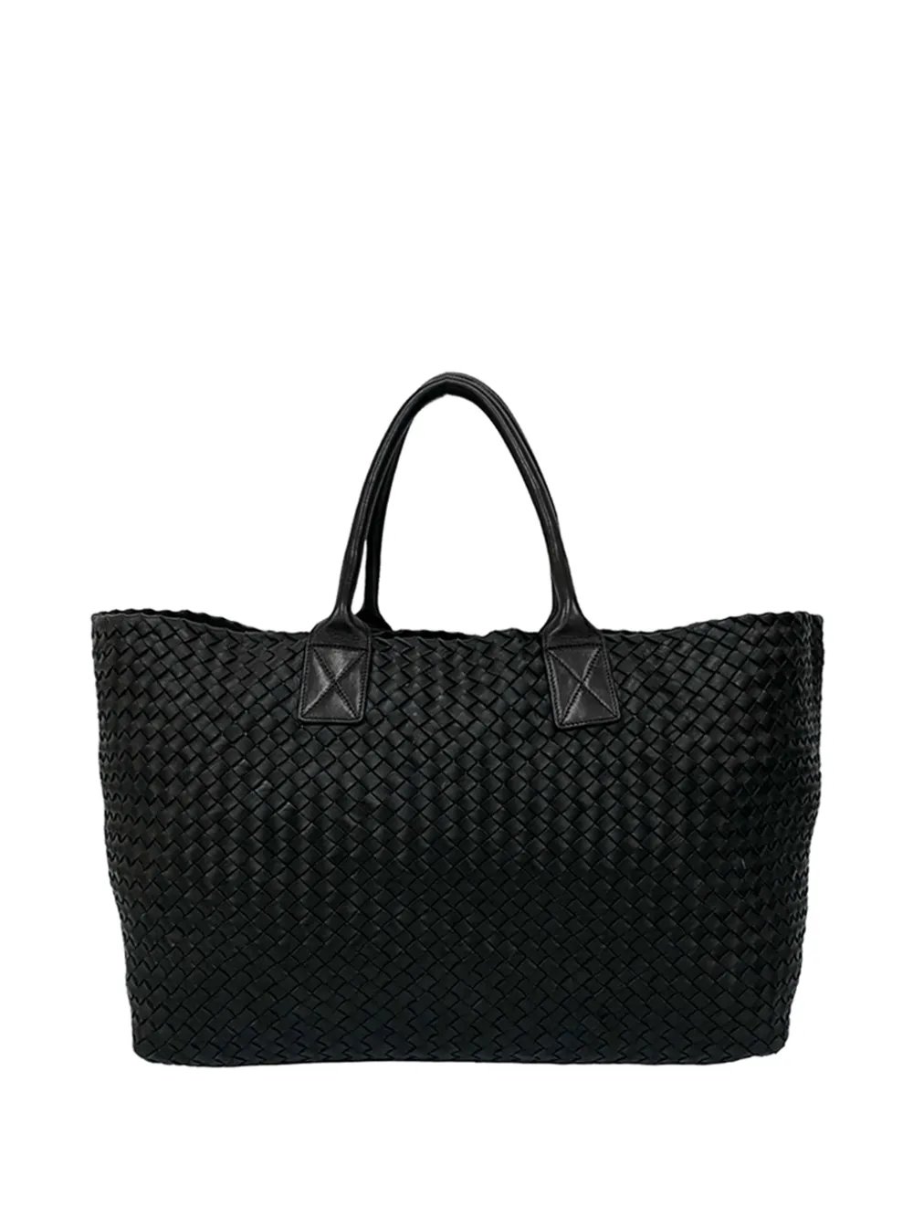 Bottega Veneta 2010-2025 Medium Lambskin Intreccio Cabat tote bag
