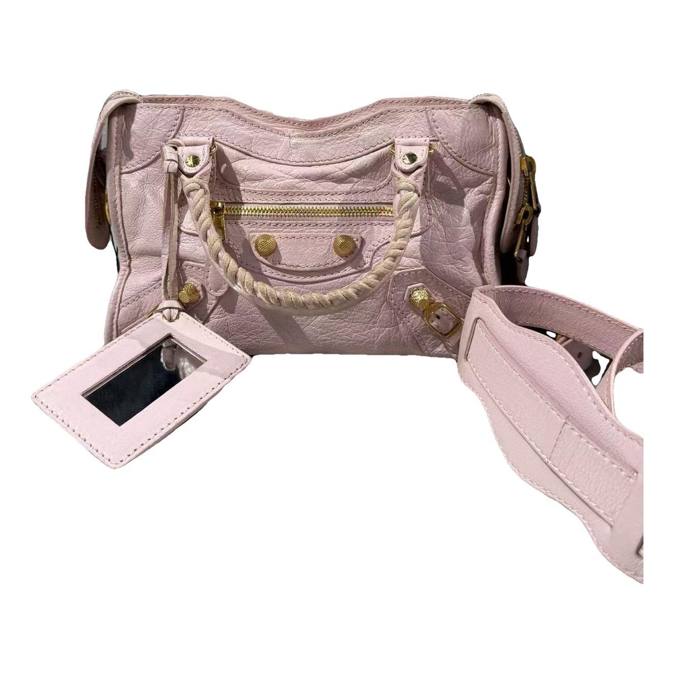 City leather handbag