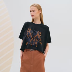 "Les Clefs" cropped t-shirt