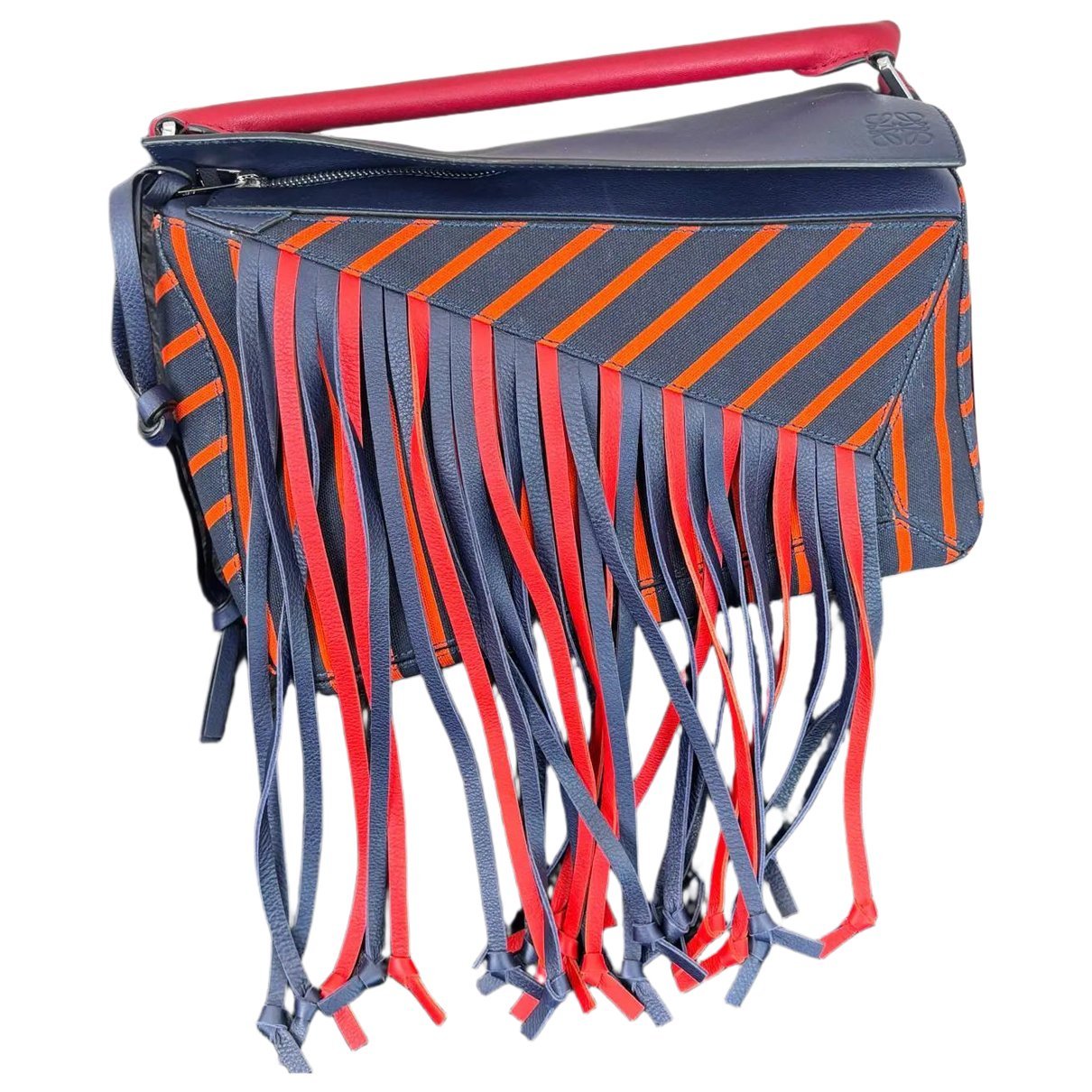 Puzzle leather handbag