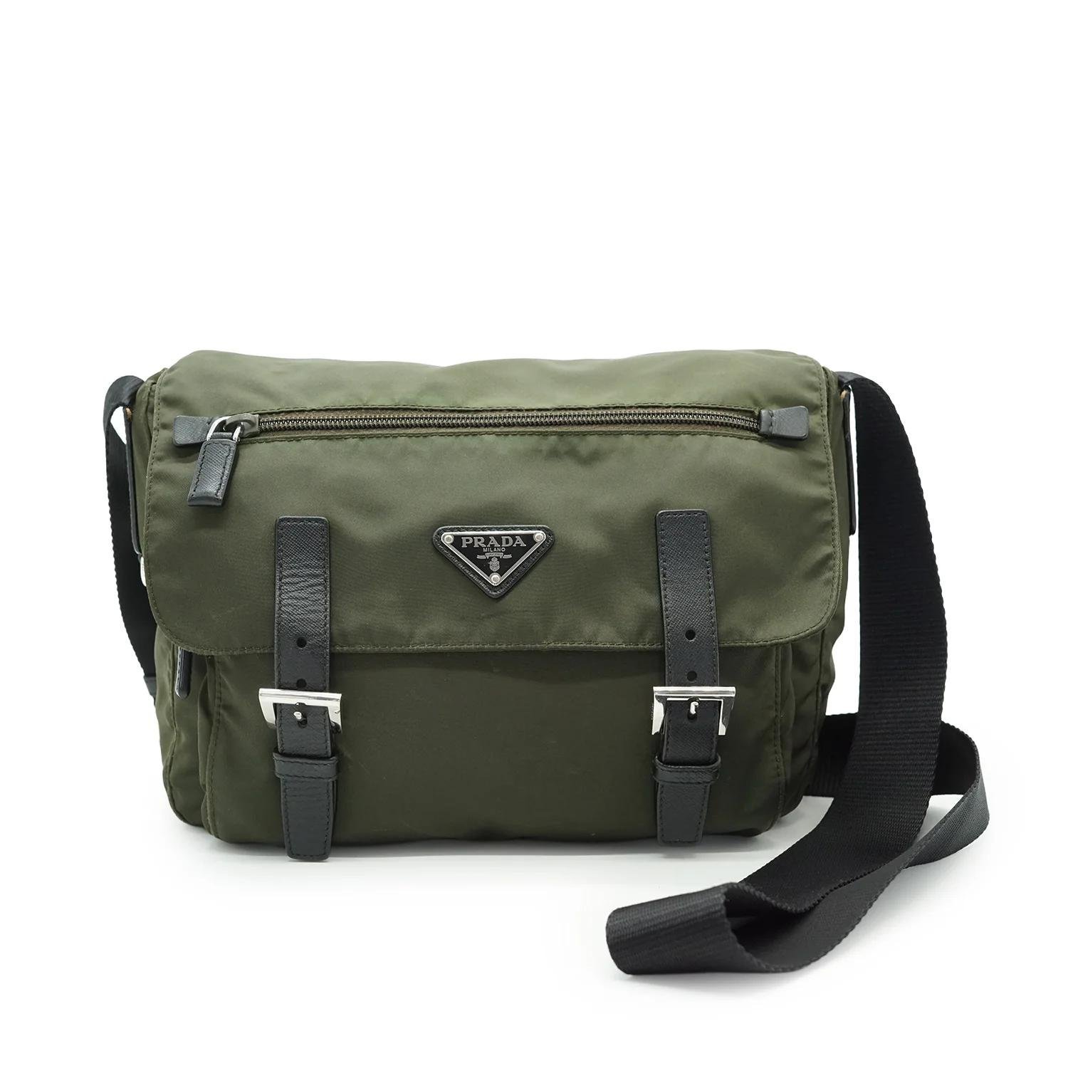 Re-Nylon cloth crossbody bag