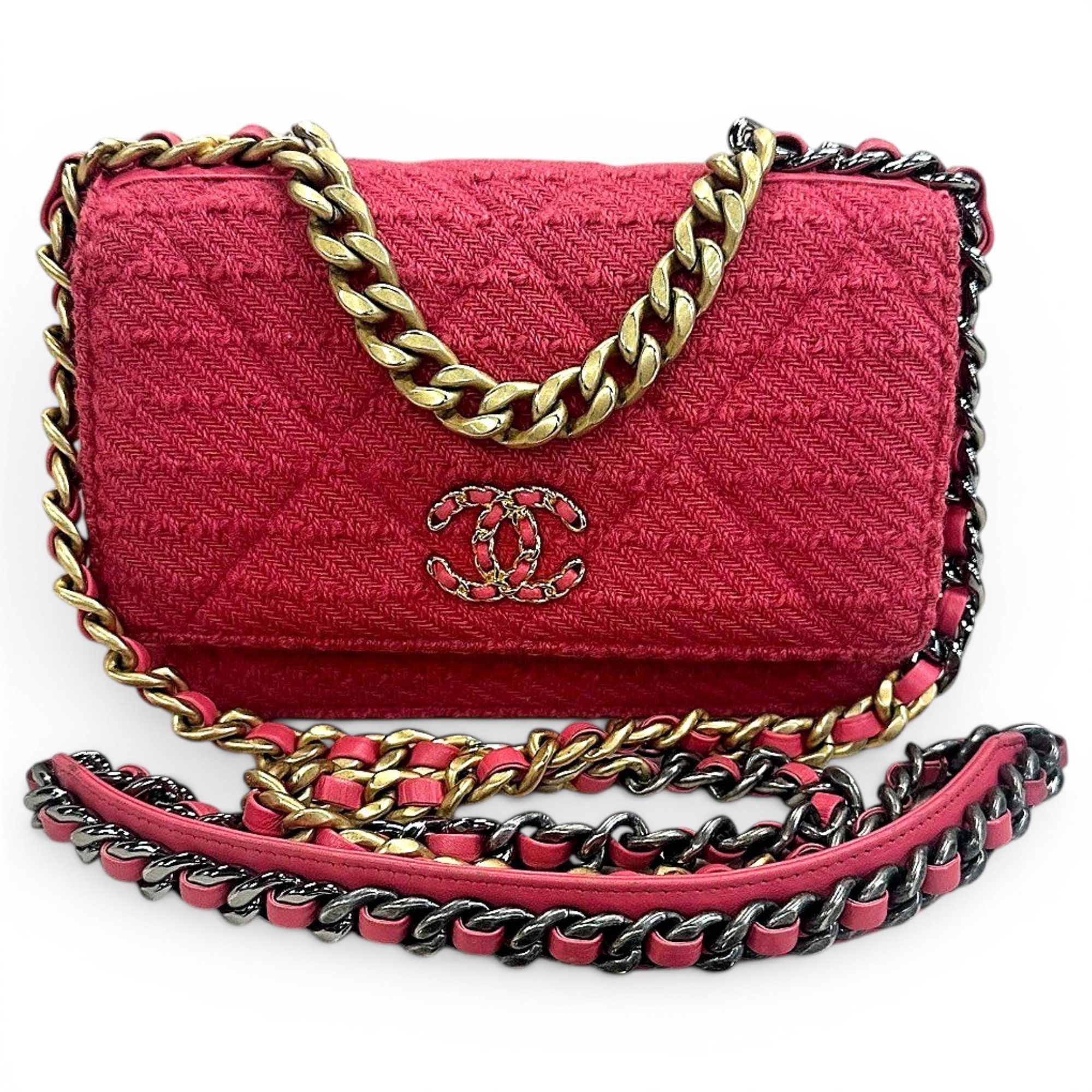 Wallet On Chain Chanel 19 cloth handbag