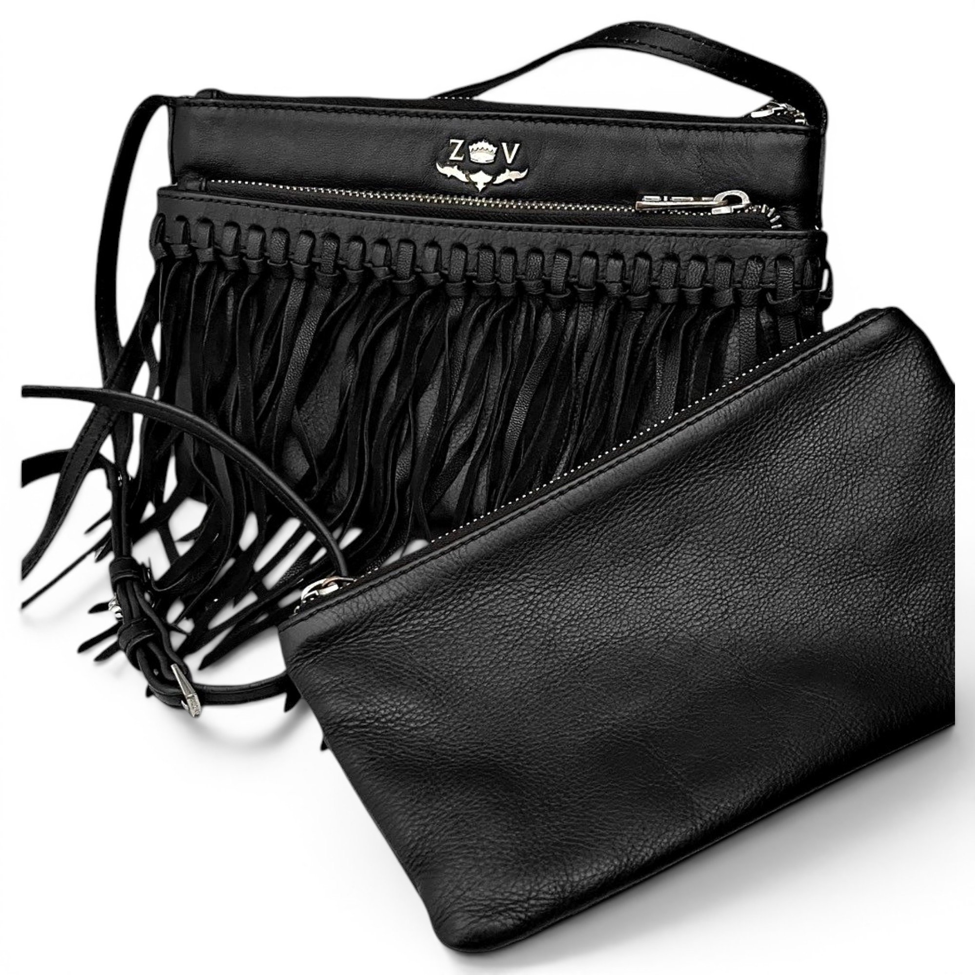 Rock leather crossbody bag