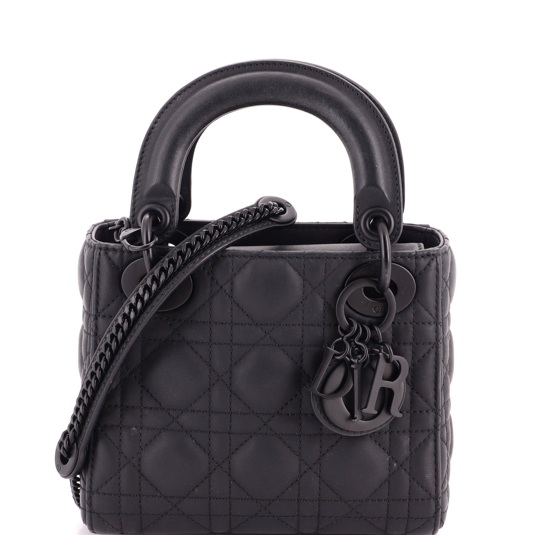 Ultra Matte Lady Dior Chain Bag Cannage Quilt Calfskin Mini