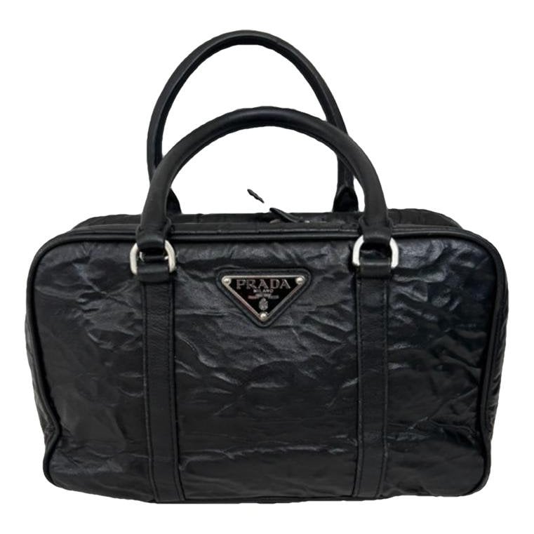 Re-edition leather handbag