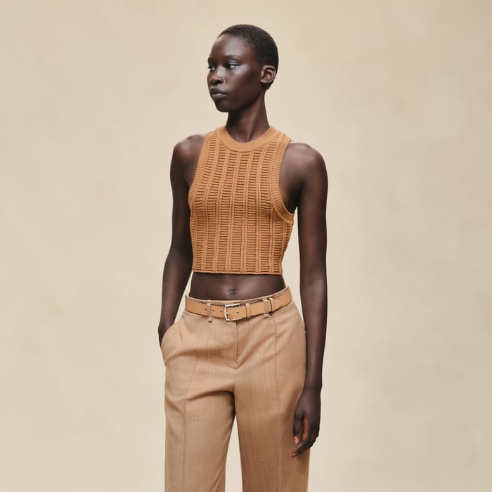 Brun Mahogany Sleeveless Top