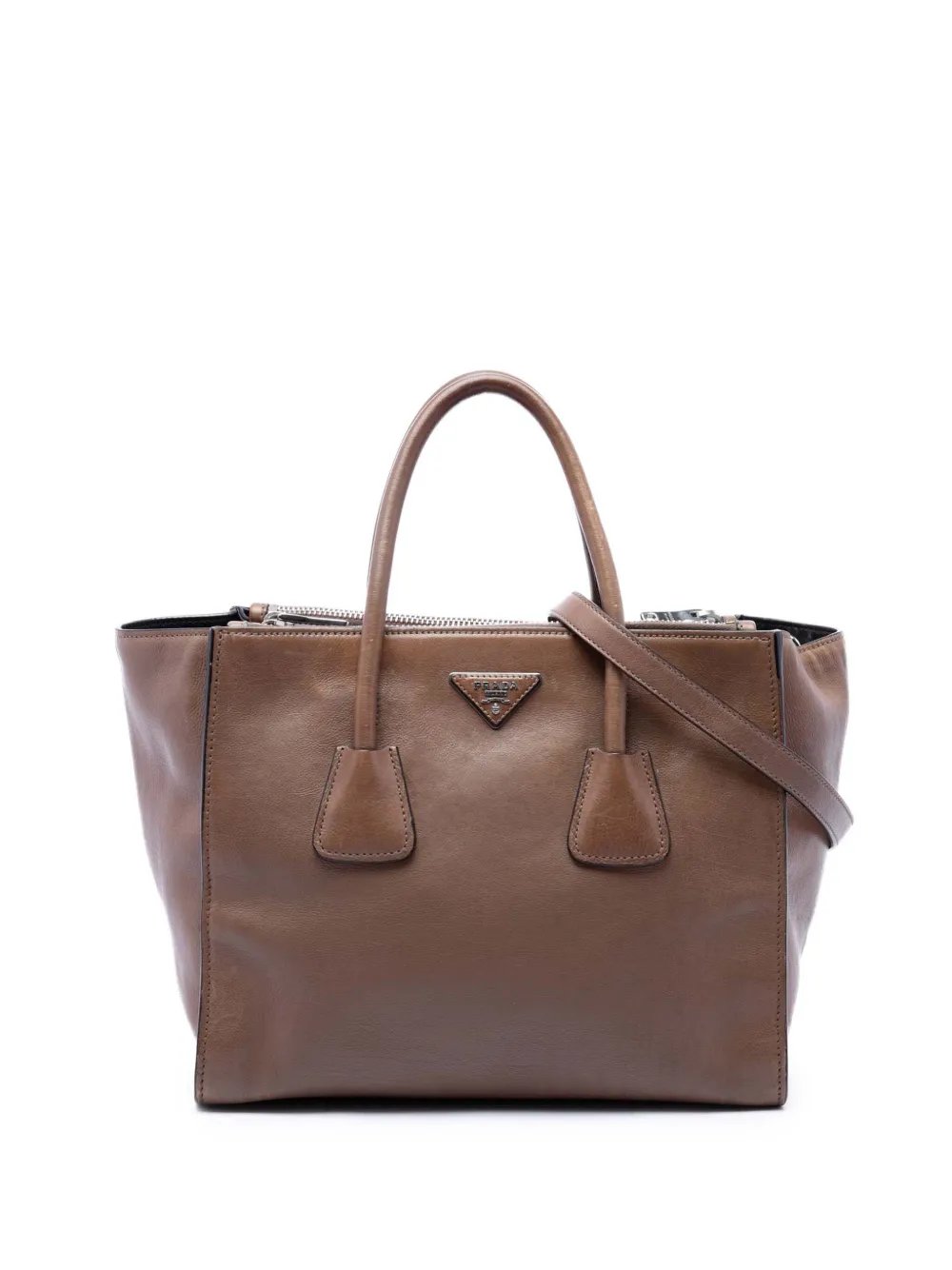 2010-2026 Glace Calf Twin Pocket Double Handle satchel