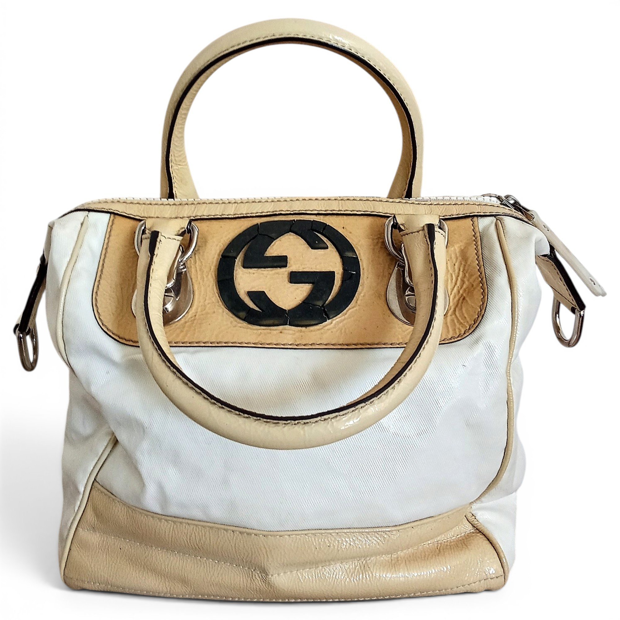 Patent leather handbag