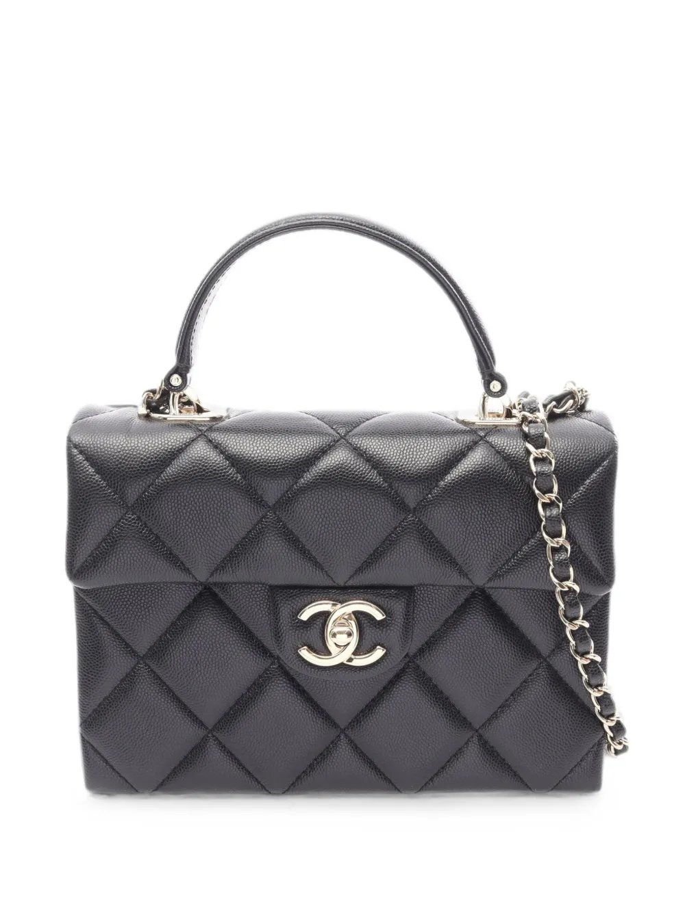 Matelassé leather tote bag