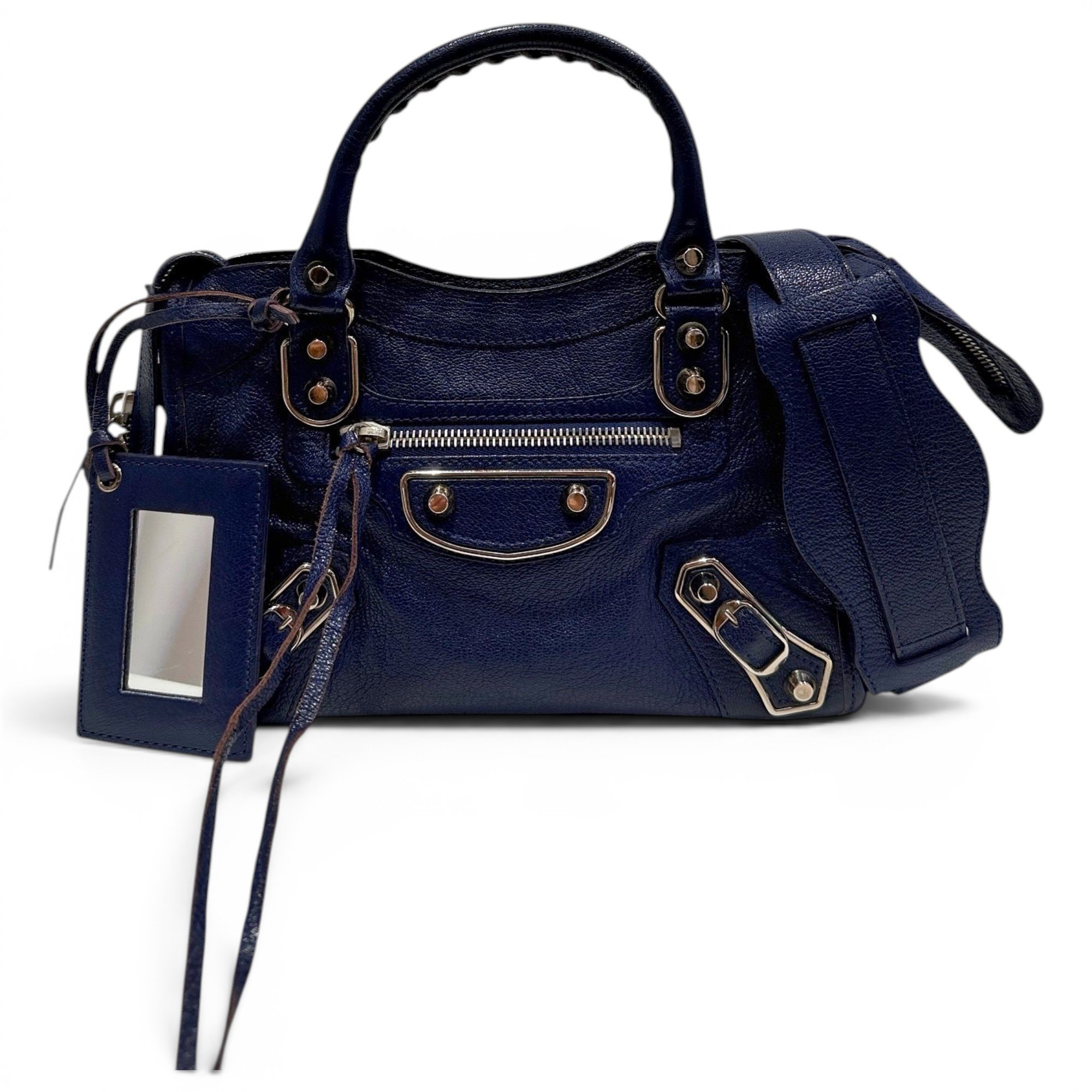 City leather handbag