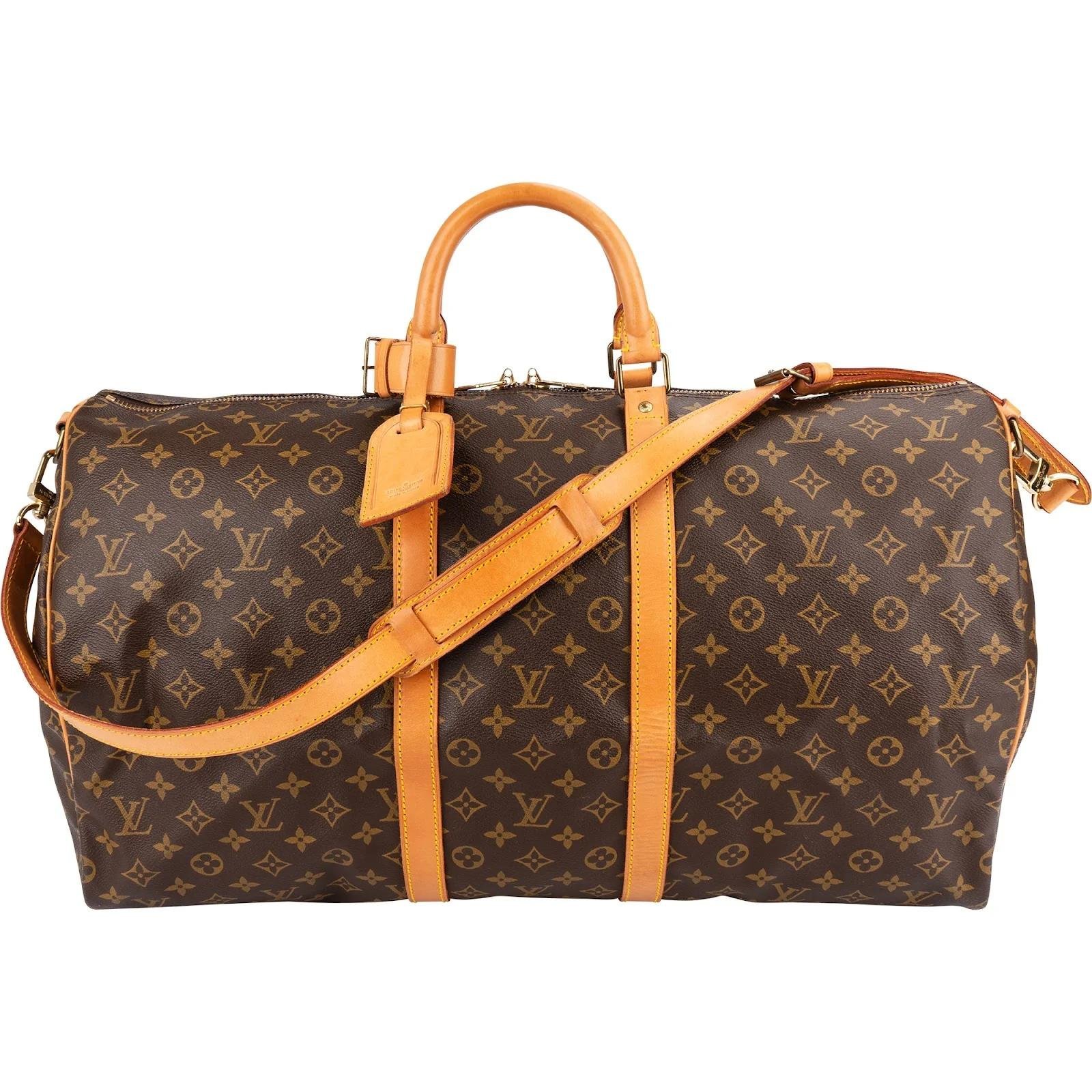 Keepall leather travel bag