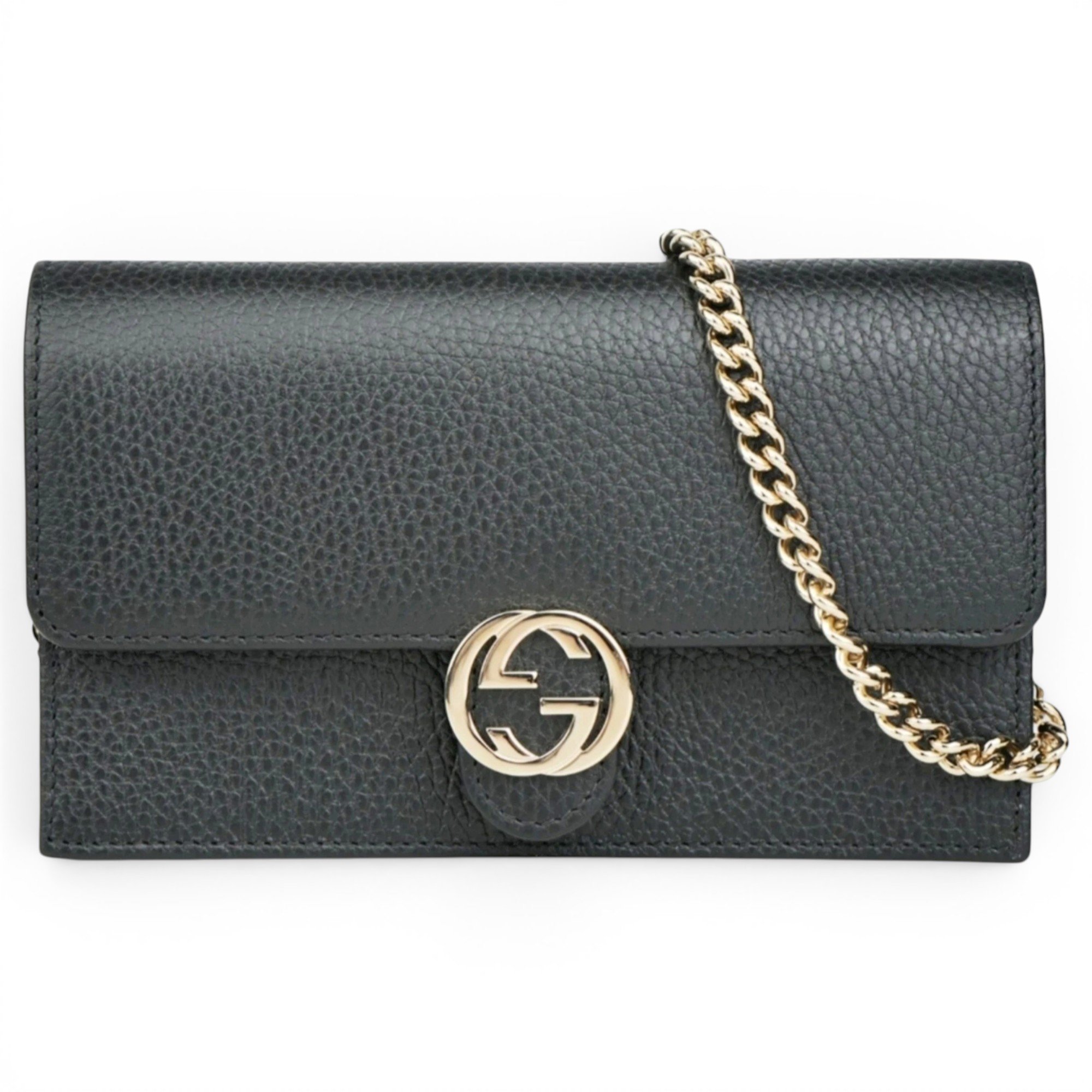 Interlocking leather bag