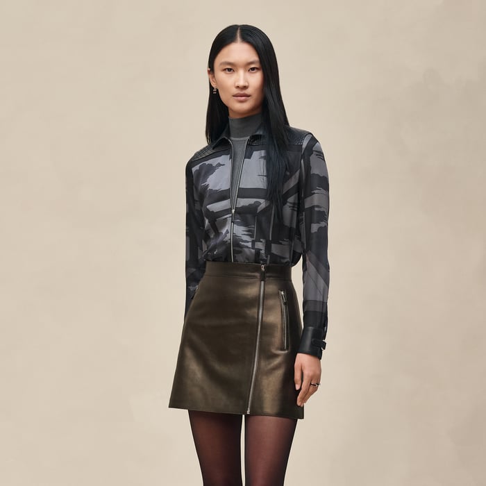 Noir Zipped Miniskirt