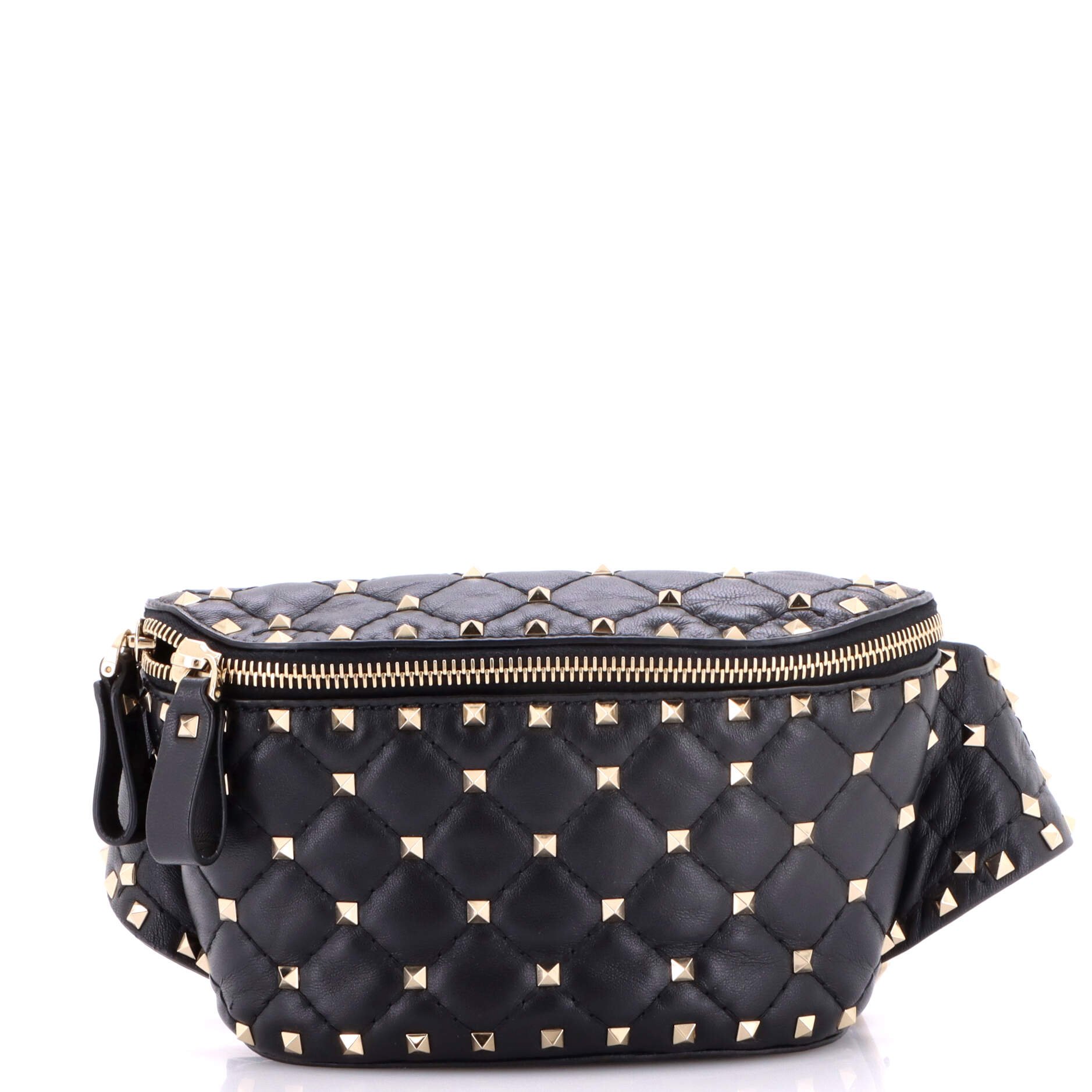 Rockstud Spike Belt Bag Quilted Leather Small