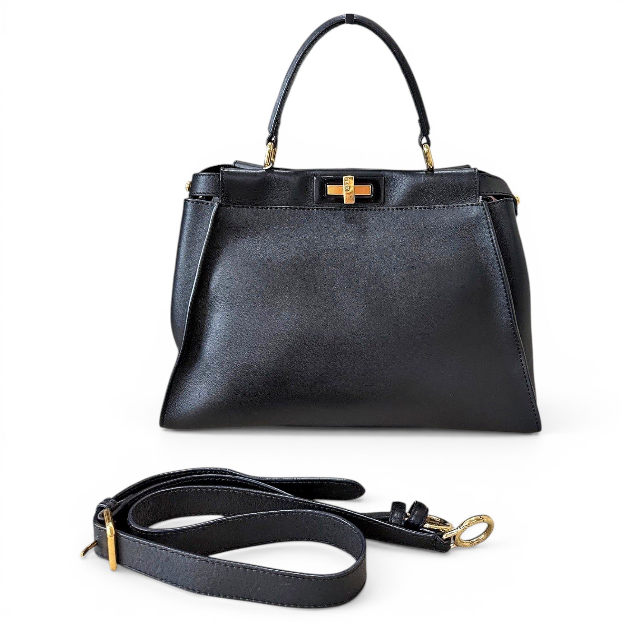 Peekaboo leather handbag