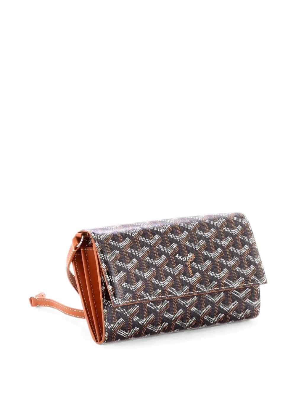 Varenne Continental Wallet with Strap Coated Canvas crossbody bag