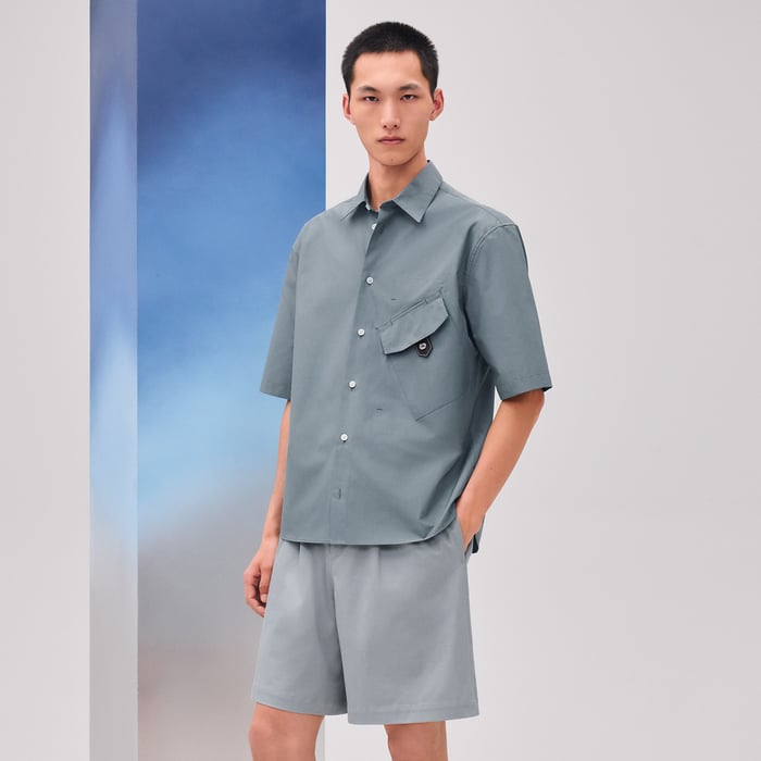 Chemise corps droit manches courtes