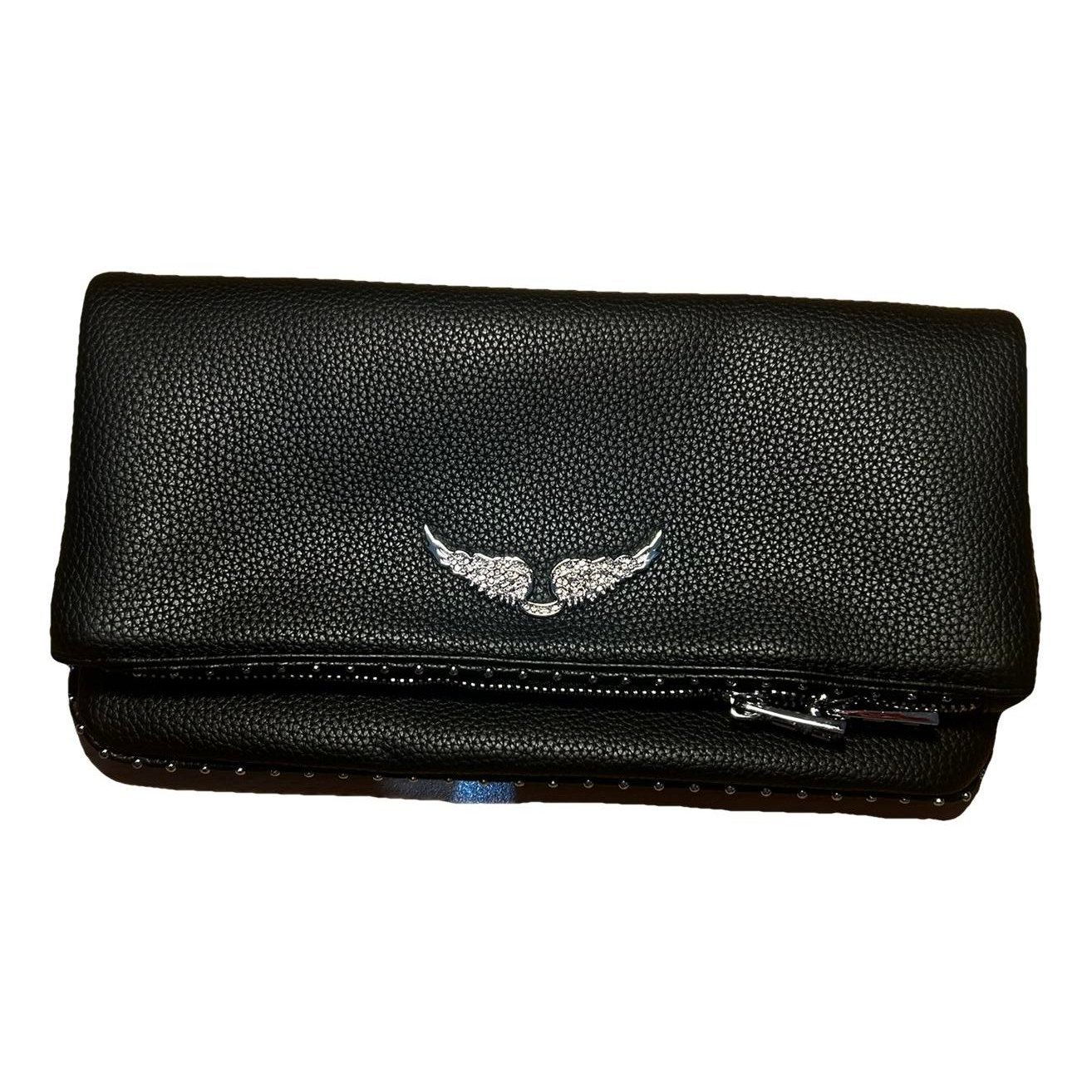 Rock leather clutch bag