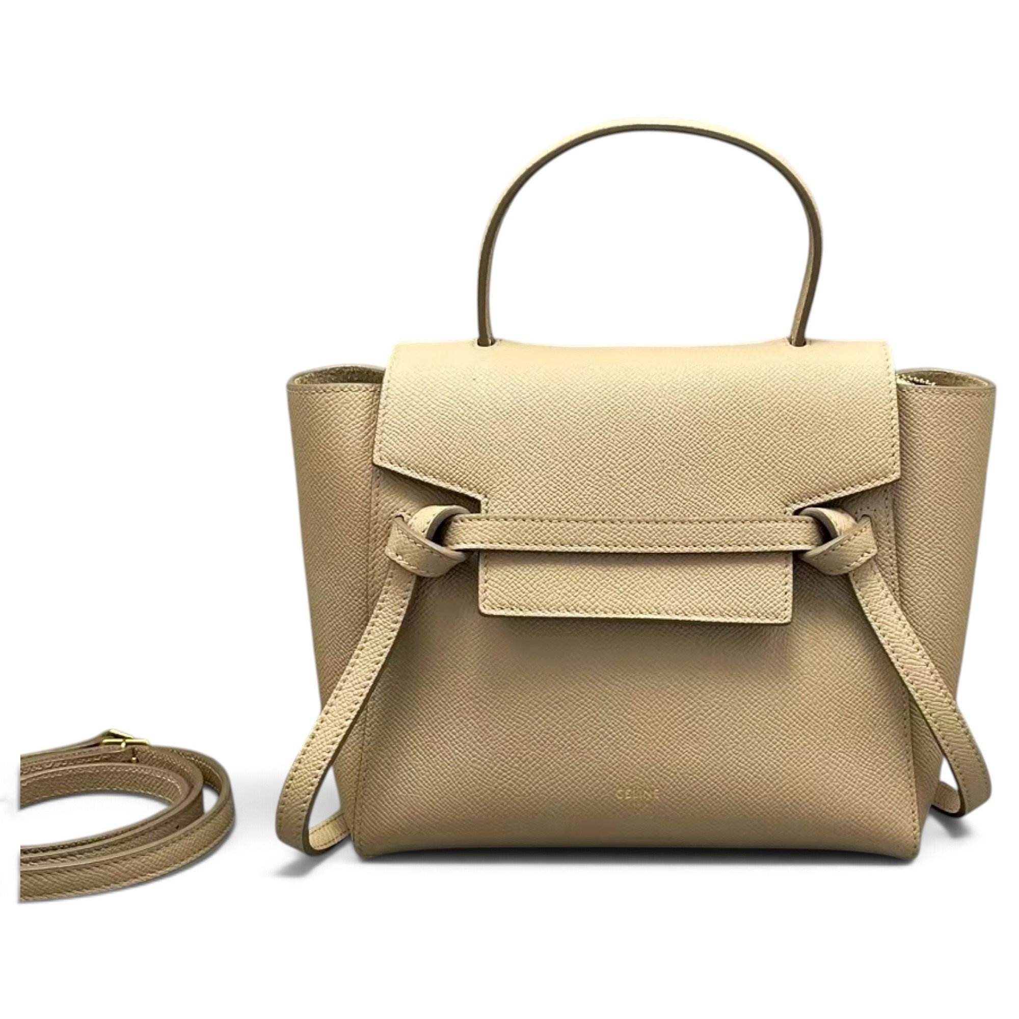 Belt leather handbag