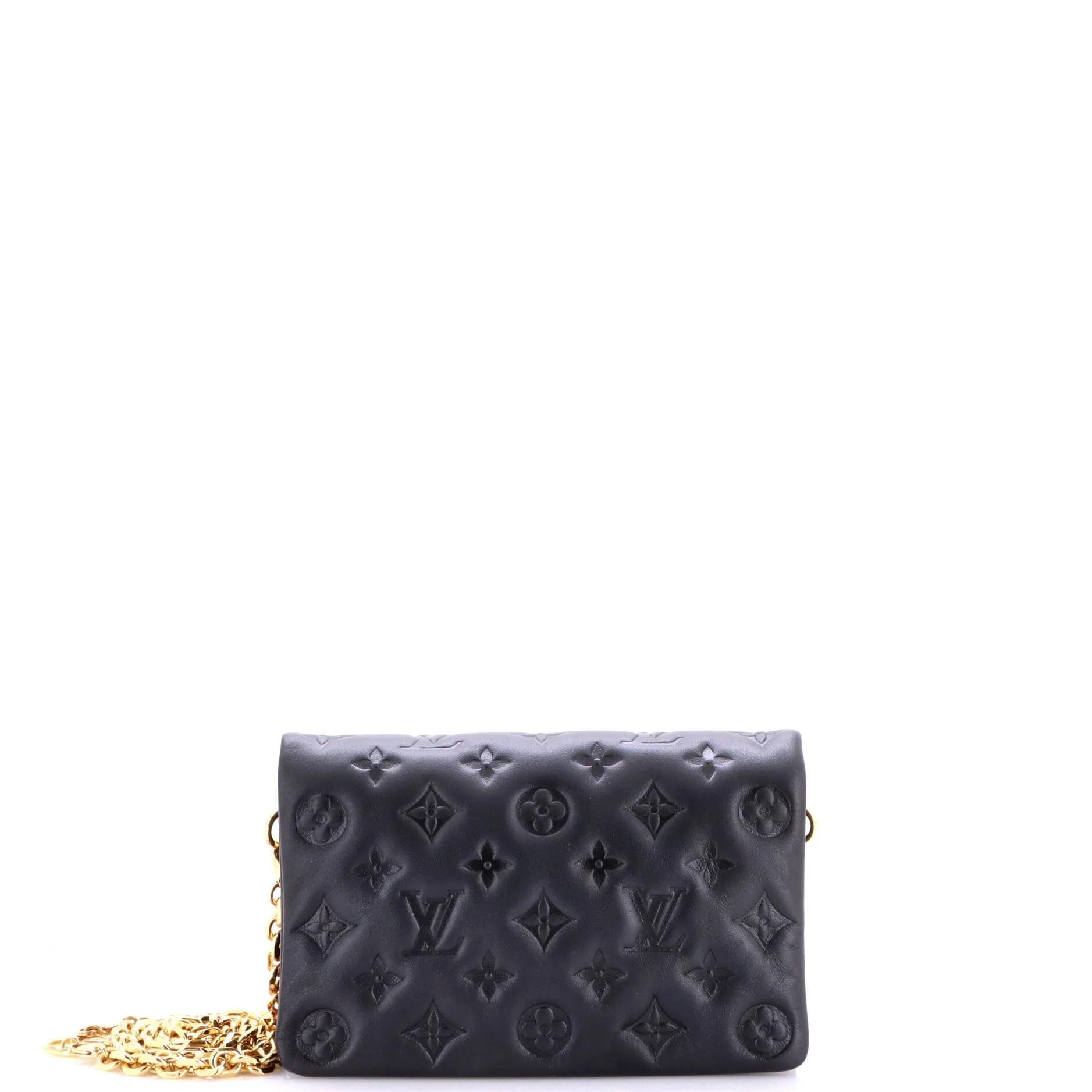 Coussin leather crossbody bag