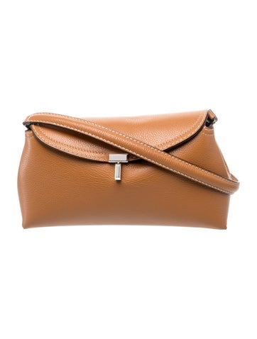 Leather T-Lock Clutch