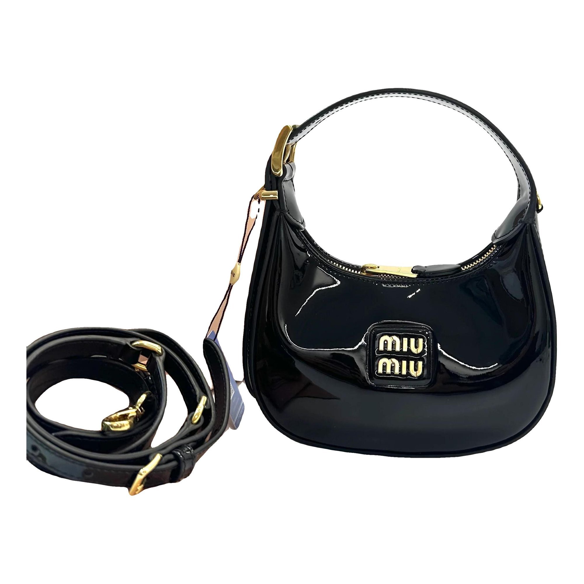Patent leather handbag