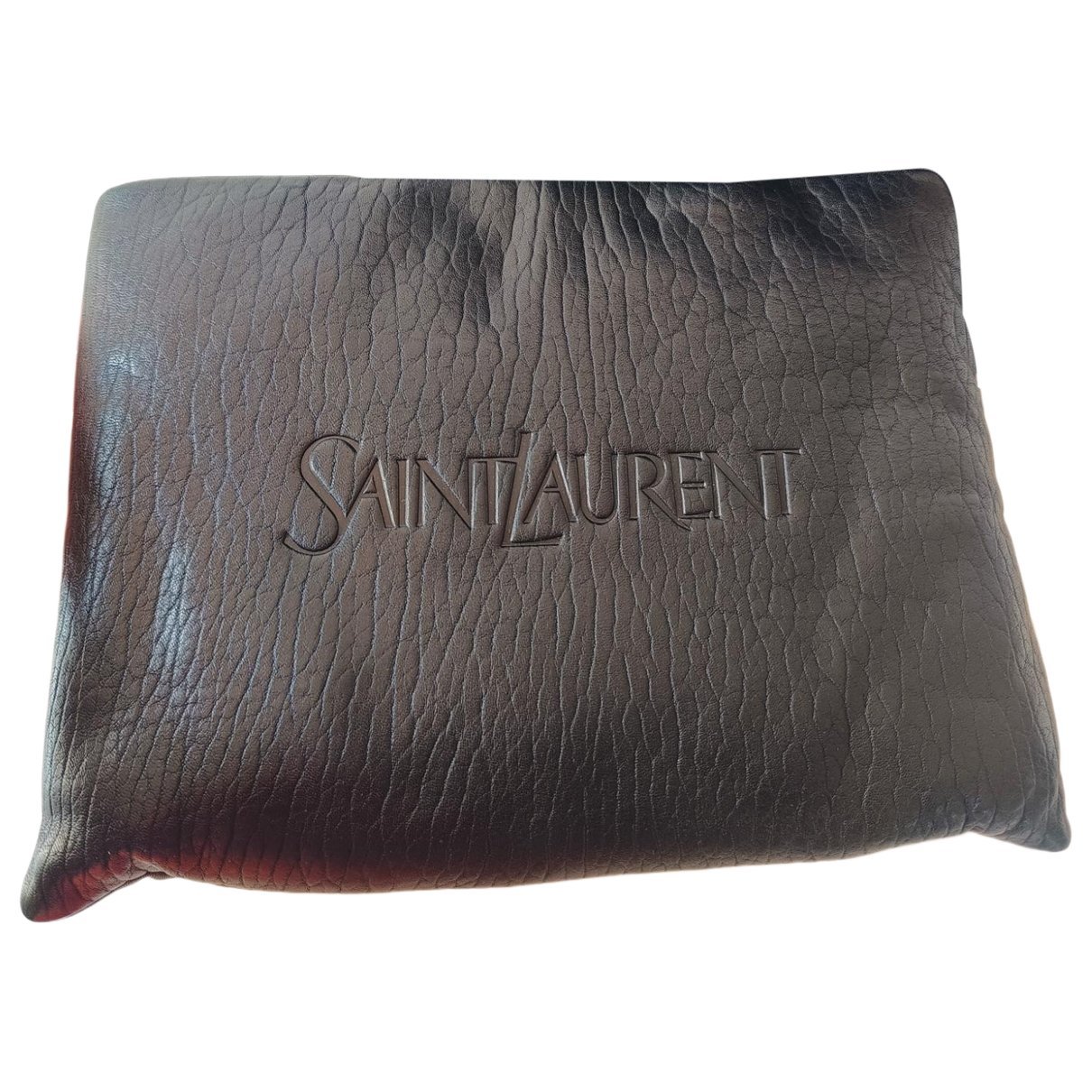 Leather clutch bag