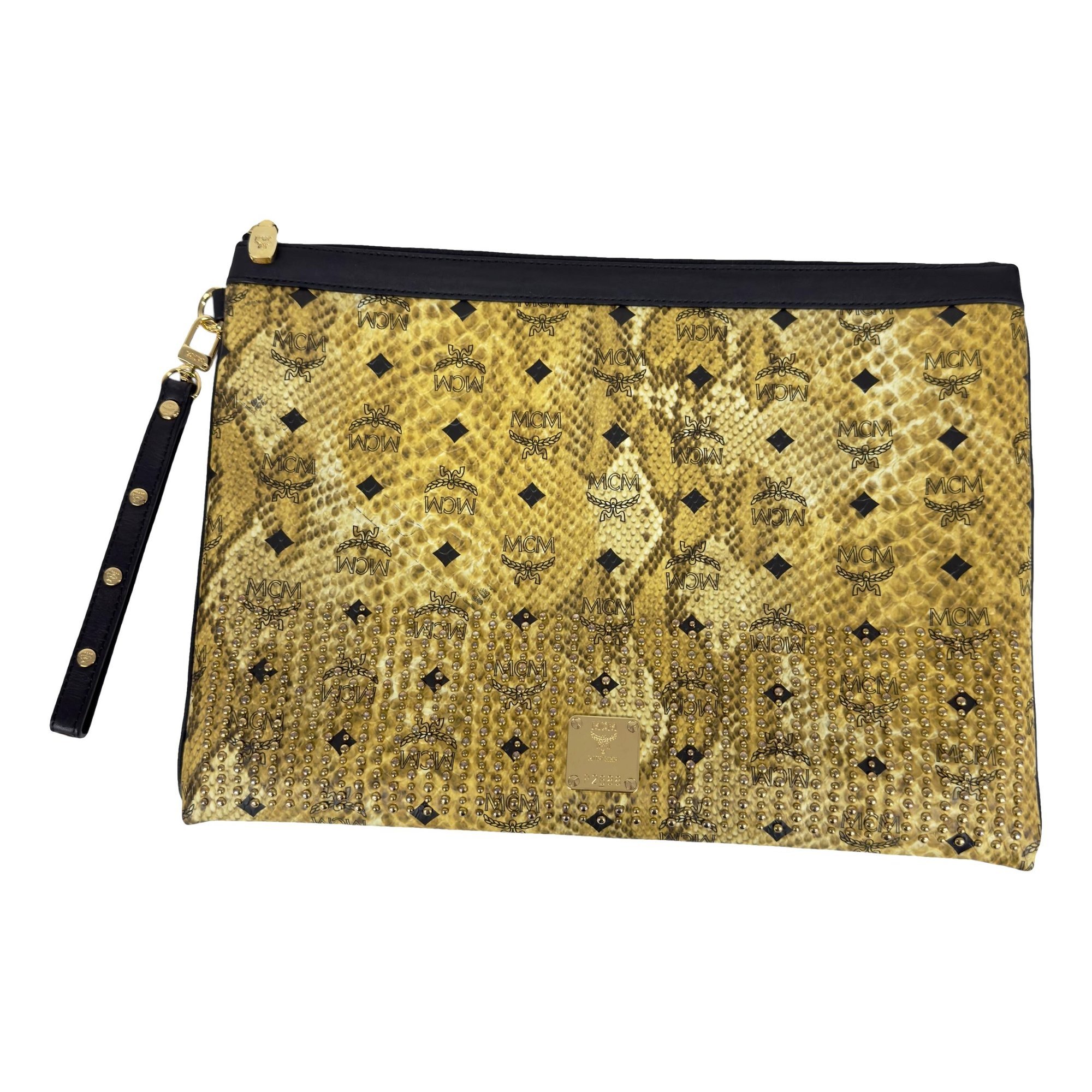 Vegan leather clutch bag