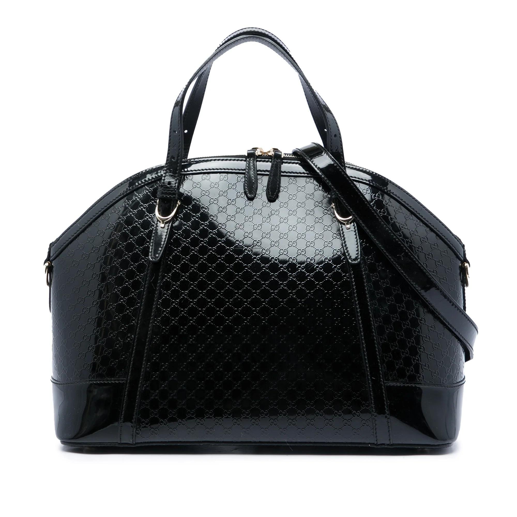 Dôme patent leather handbag