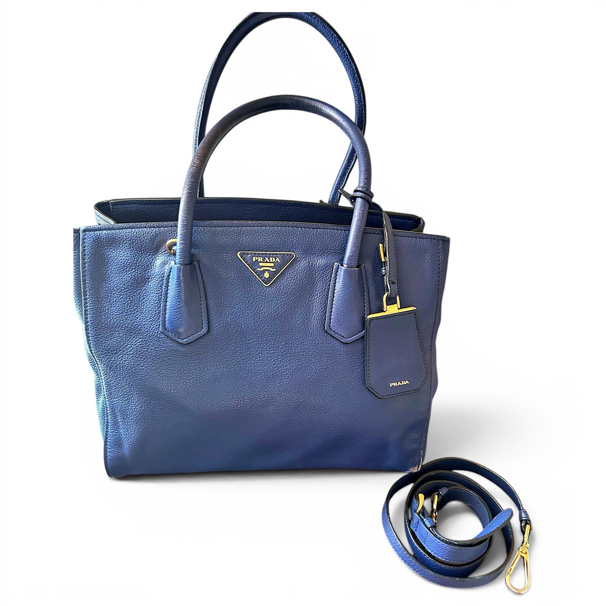 Double leather tote