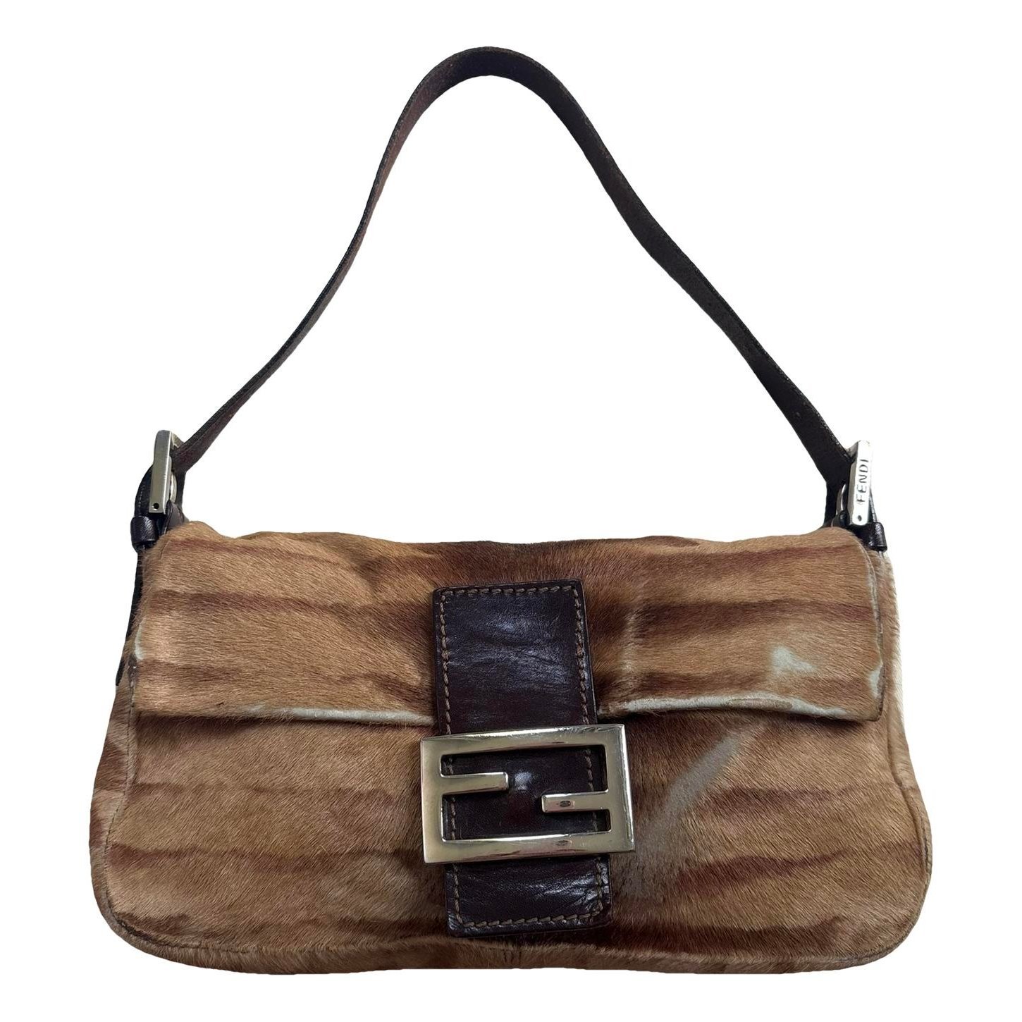 Baguette pony-style calfskin handbag