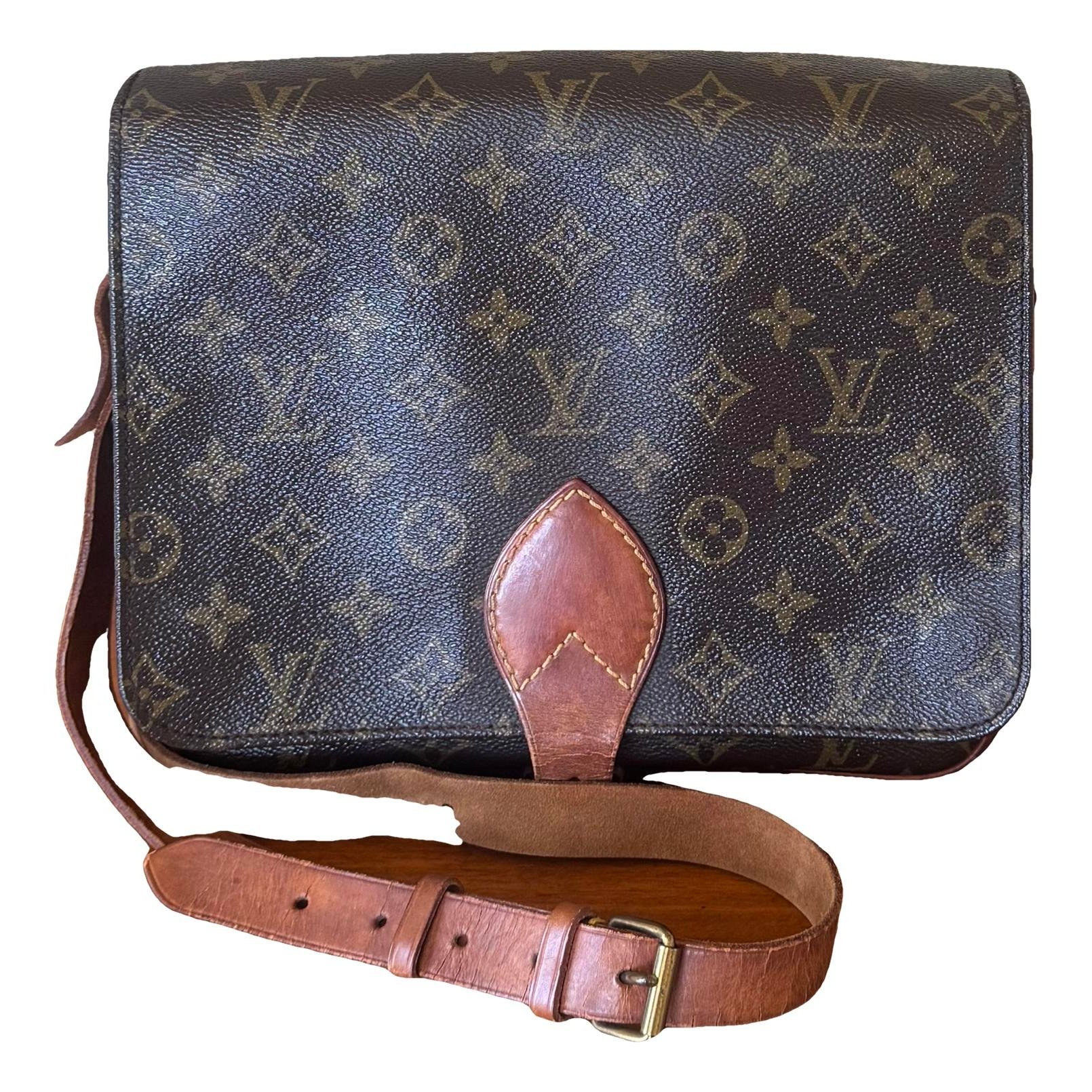 Cartouchière leather crossbody bag