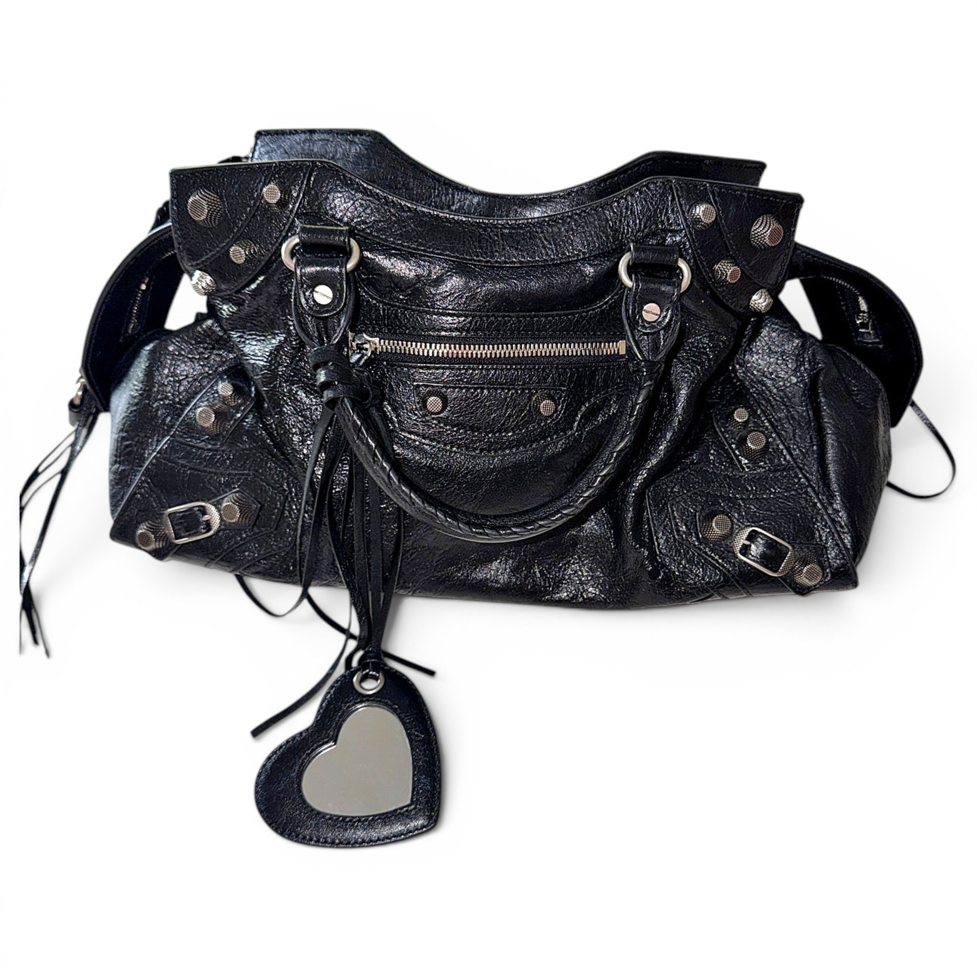 City leather handbag