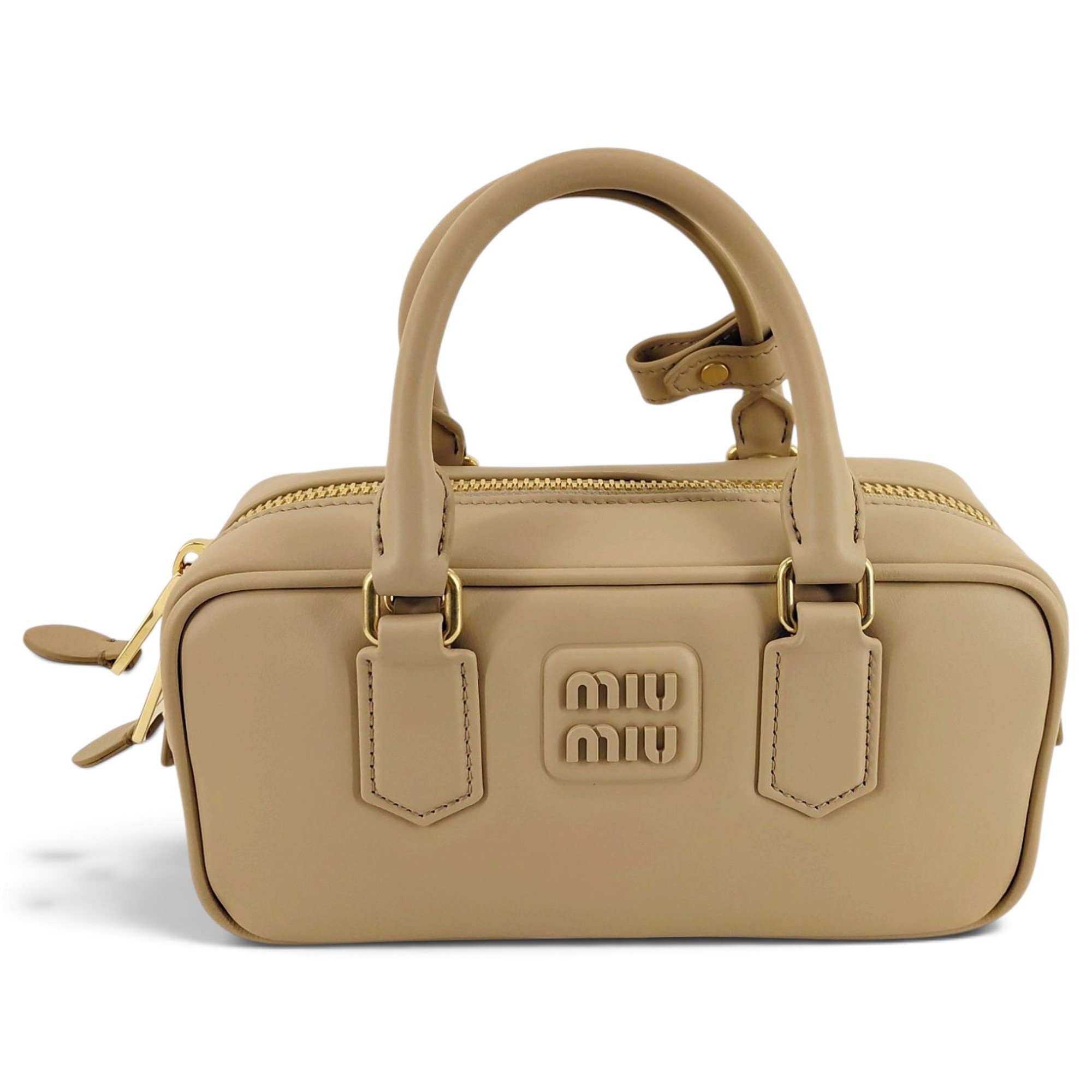 Arcadie leather bowling bag