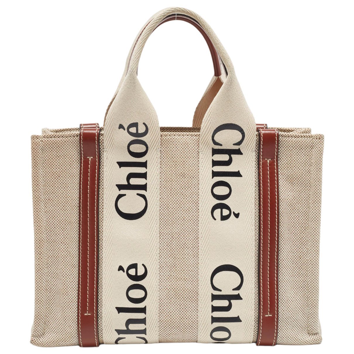 Woody leather tote