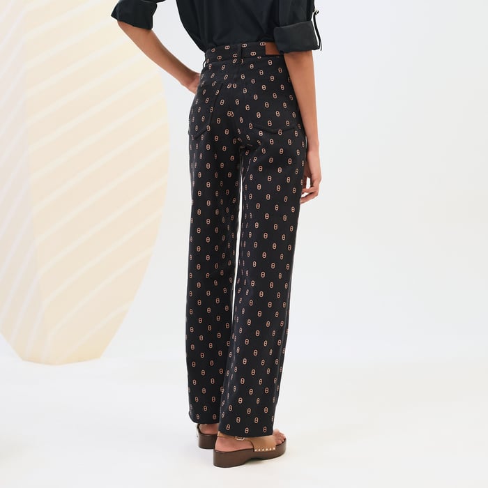 Bleu Gabier "Chaine d'Ancre" Pleated Pants