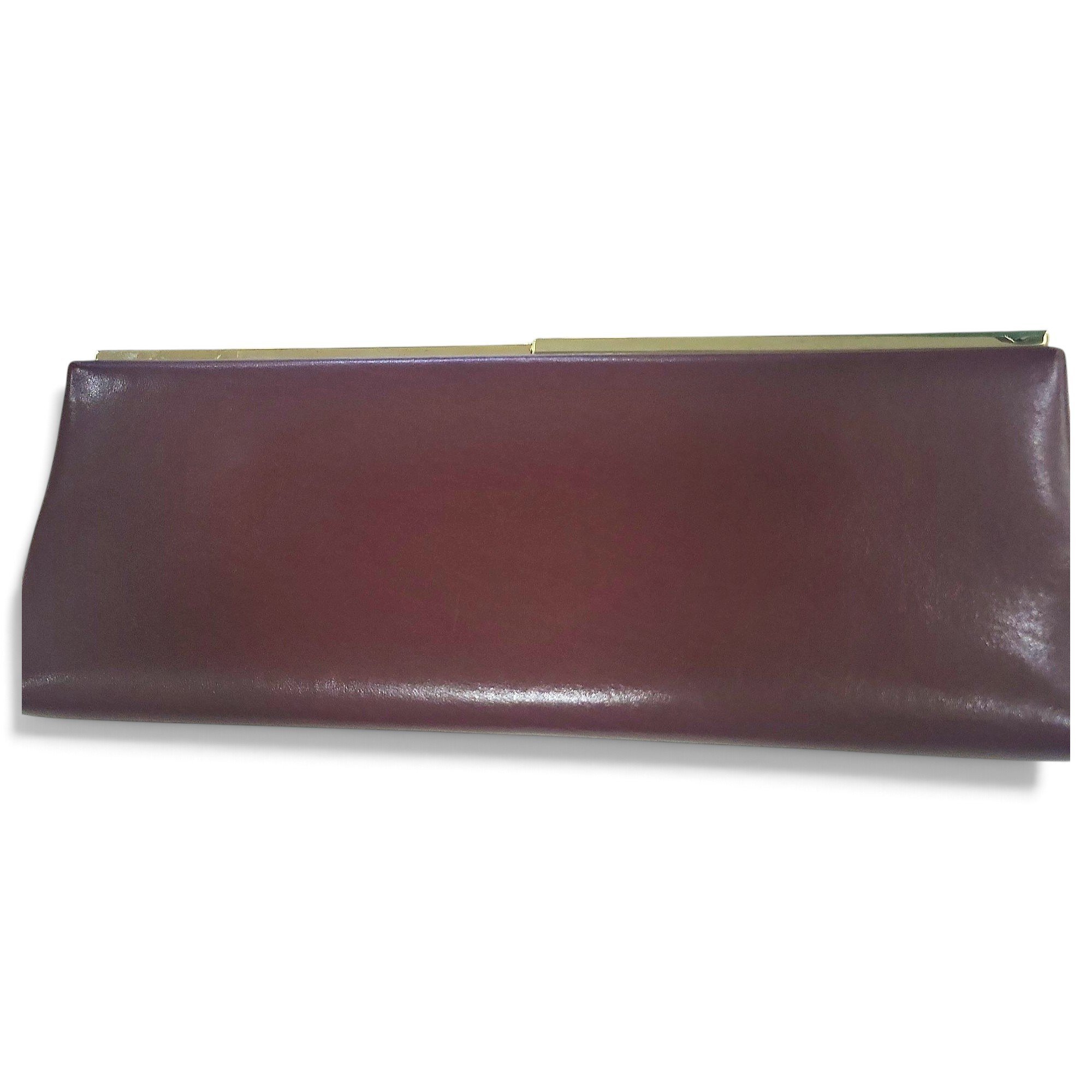 Leather clutch bag