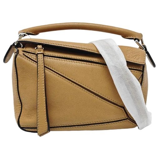 Puzzle leather handbag