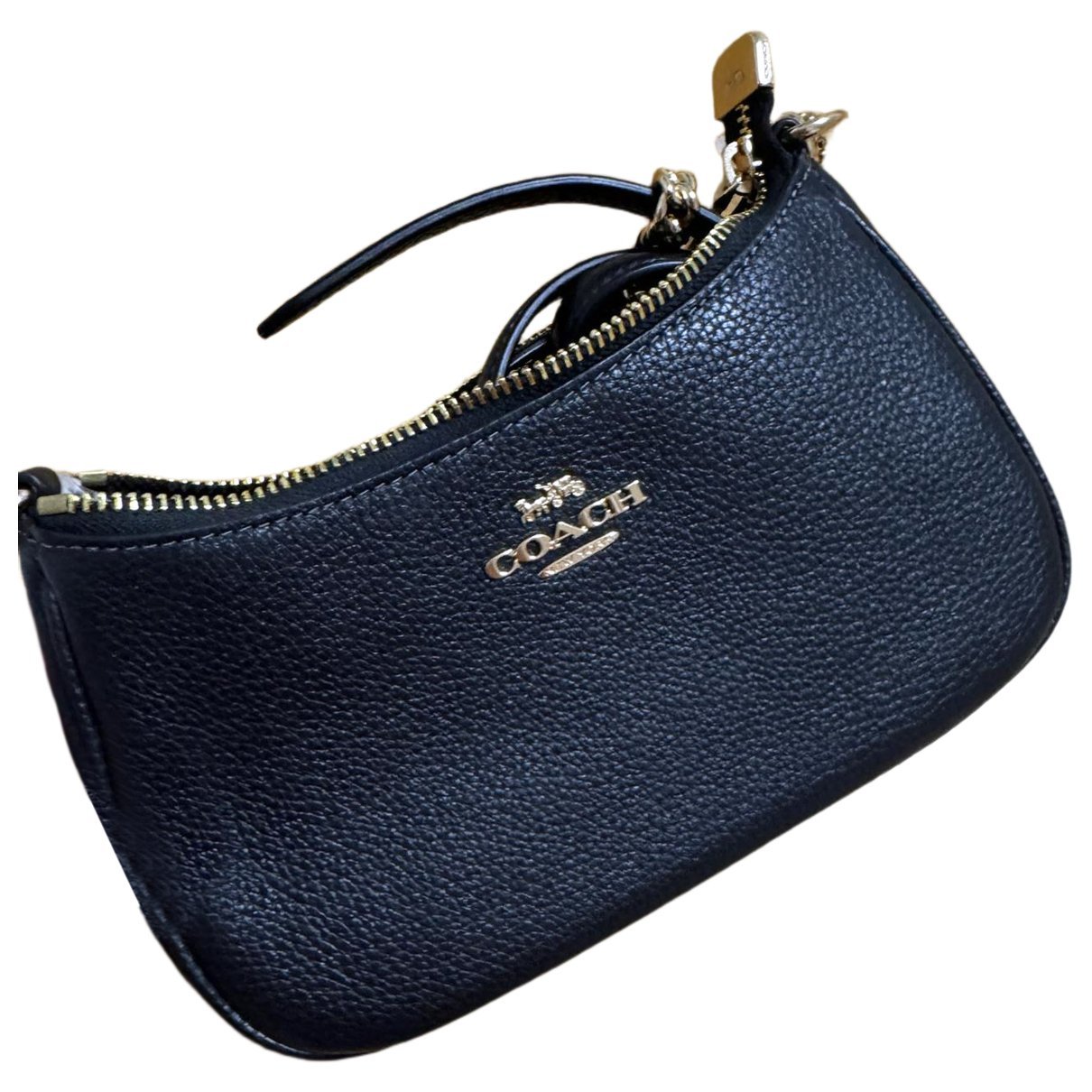 Leather clutch bag
