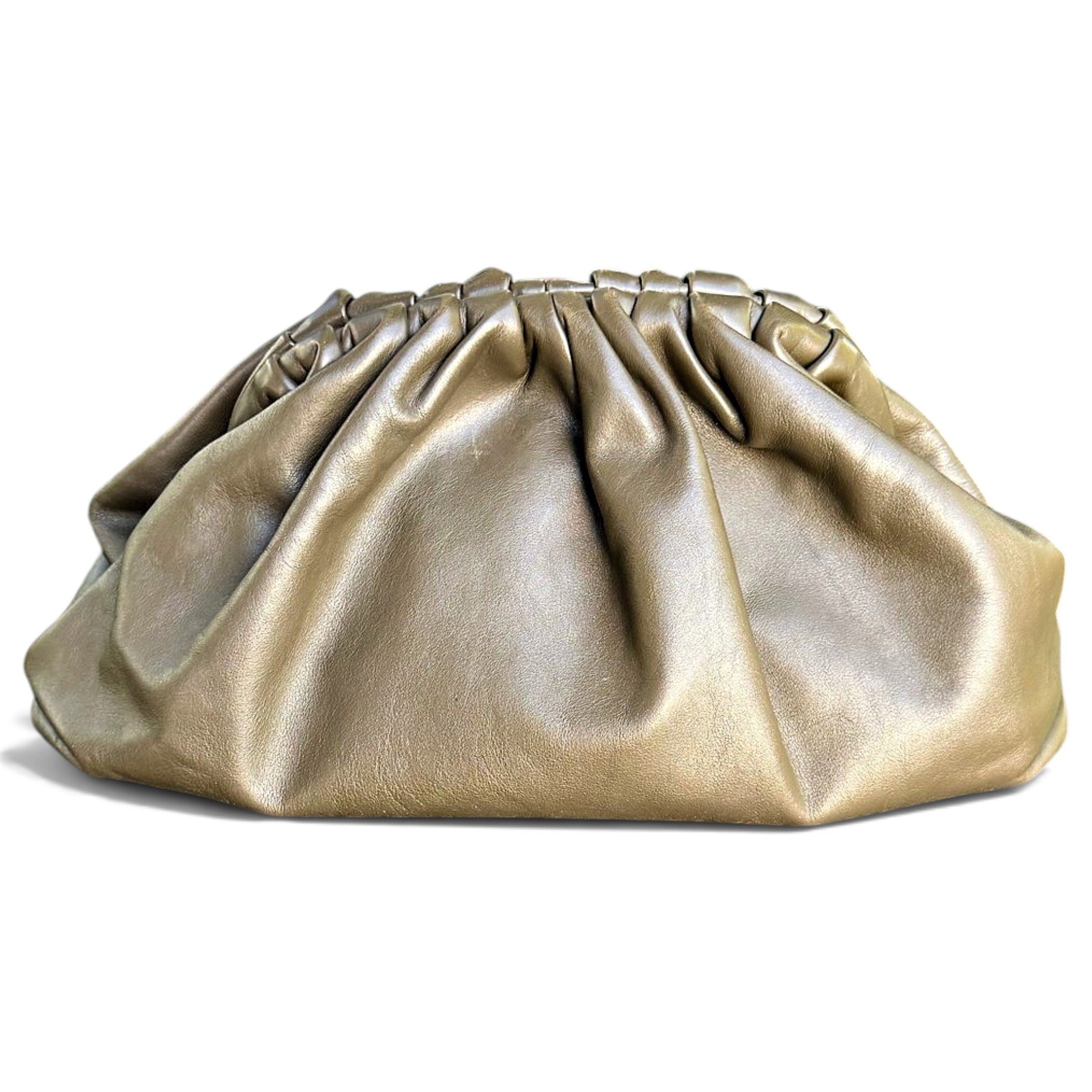 Pouch leather clutch bag
