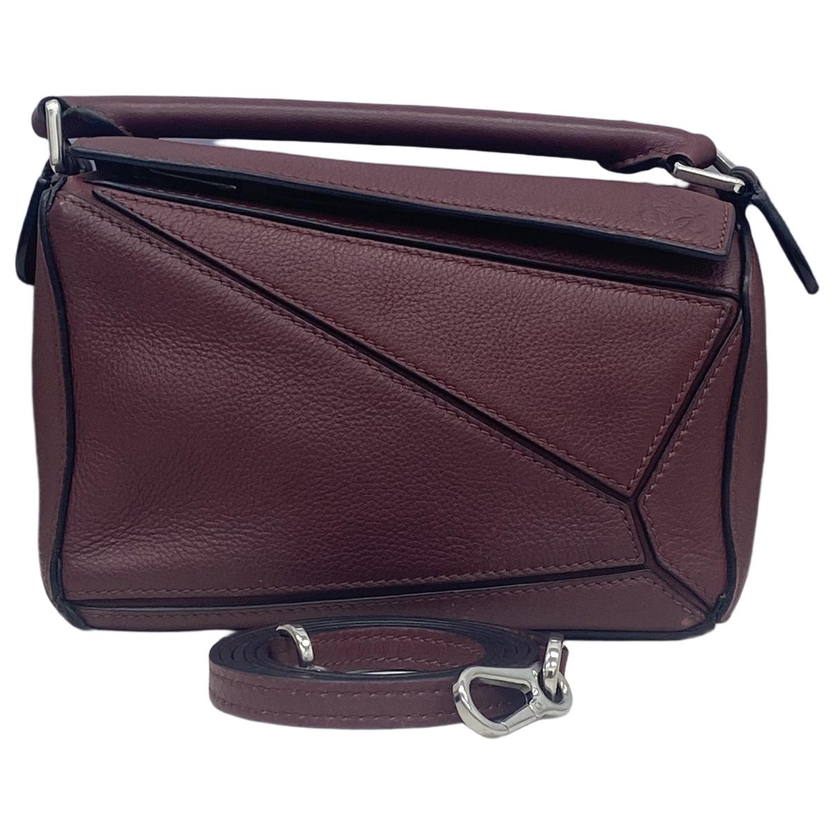 Puzzle leather handbag