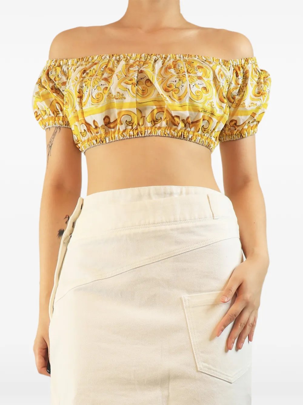 off-shoulder crop top