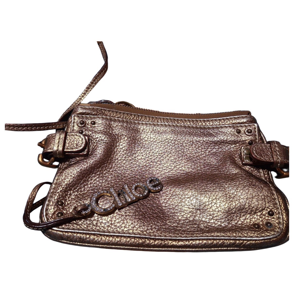 Leather clutch bag