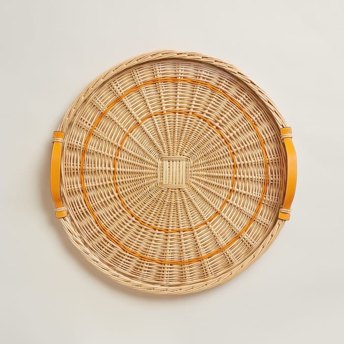 Jaune d'Or Oseraie Color Round Tray, Large Model