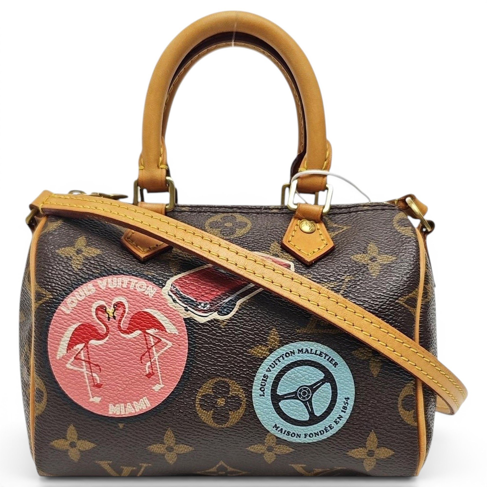 Louis Vuitton Nano Speedy / Mini HL leather handbag